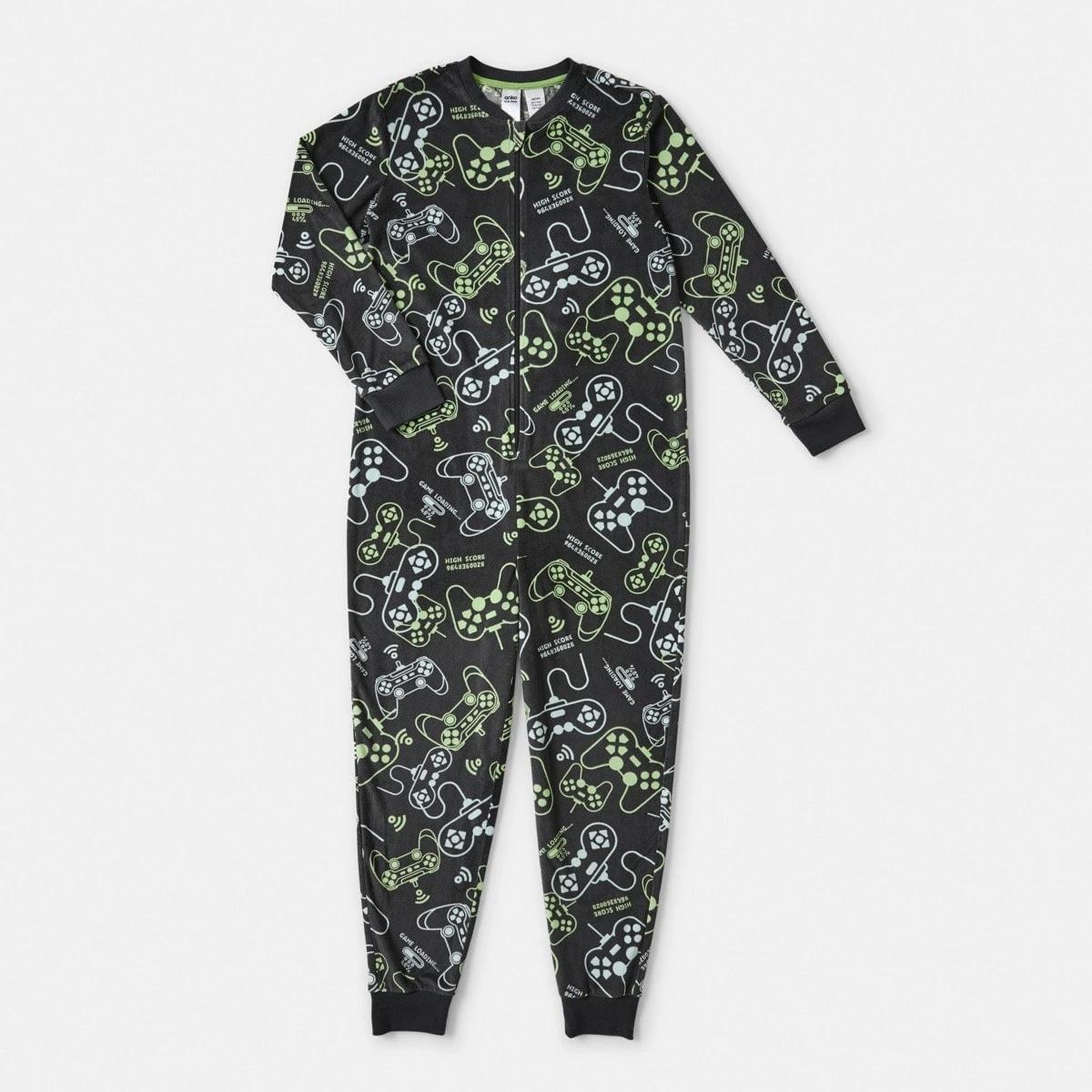 6 Ribbed All-In-One Sleepsuit Gry Gaming, 6 of 9