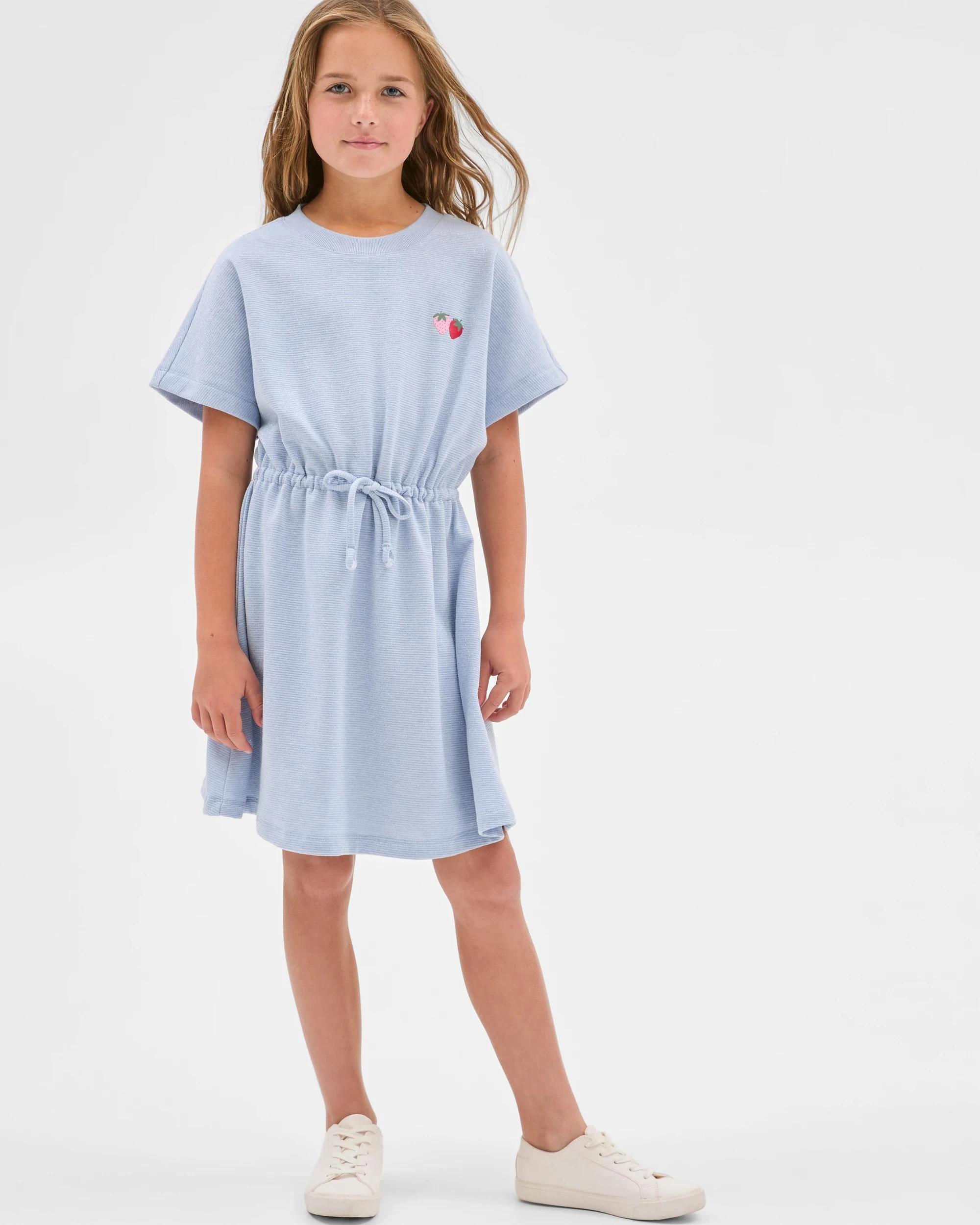 1 Target Kids Australian Cotton Blend Fleece Dress BLUE, 1 of 7