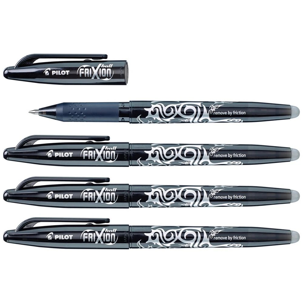 3 PILOT FriXion Ball Erasable Gel Pen 0.7mm Black 4 Pack, 3 of 9
