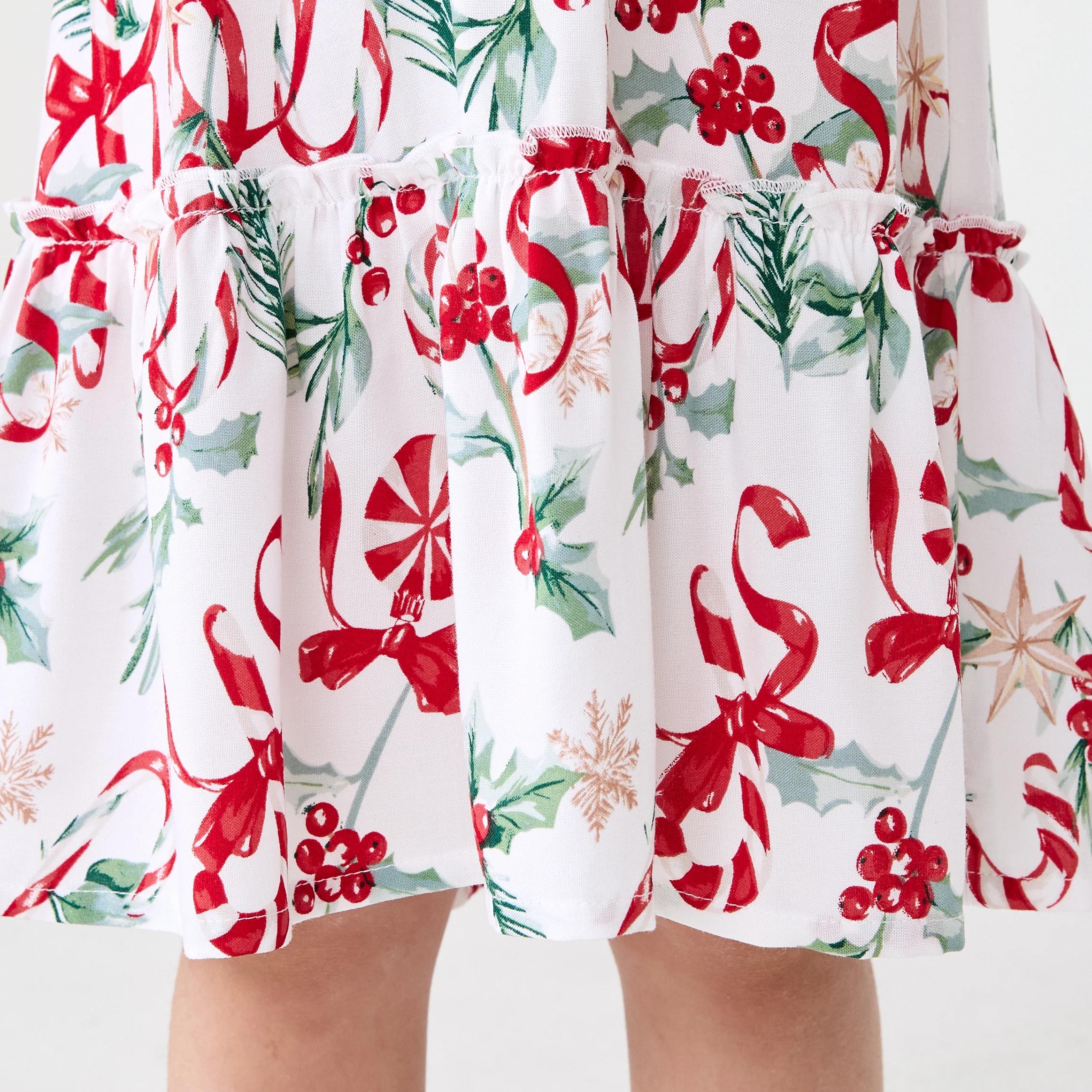 6 Christmas Viscose Dress White Cane, 6 of 8