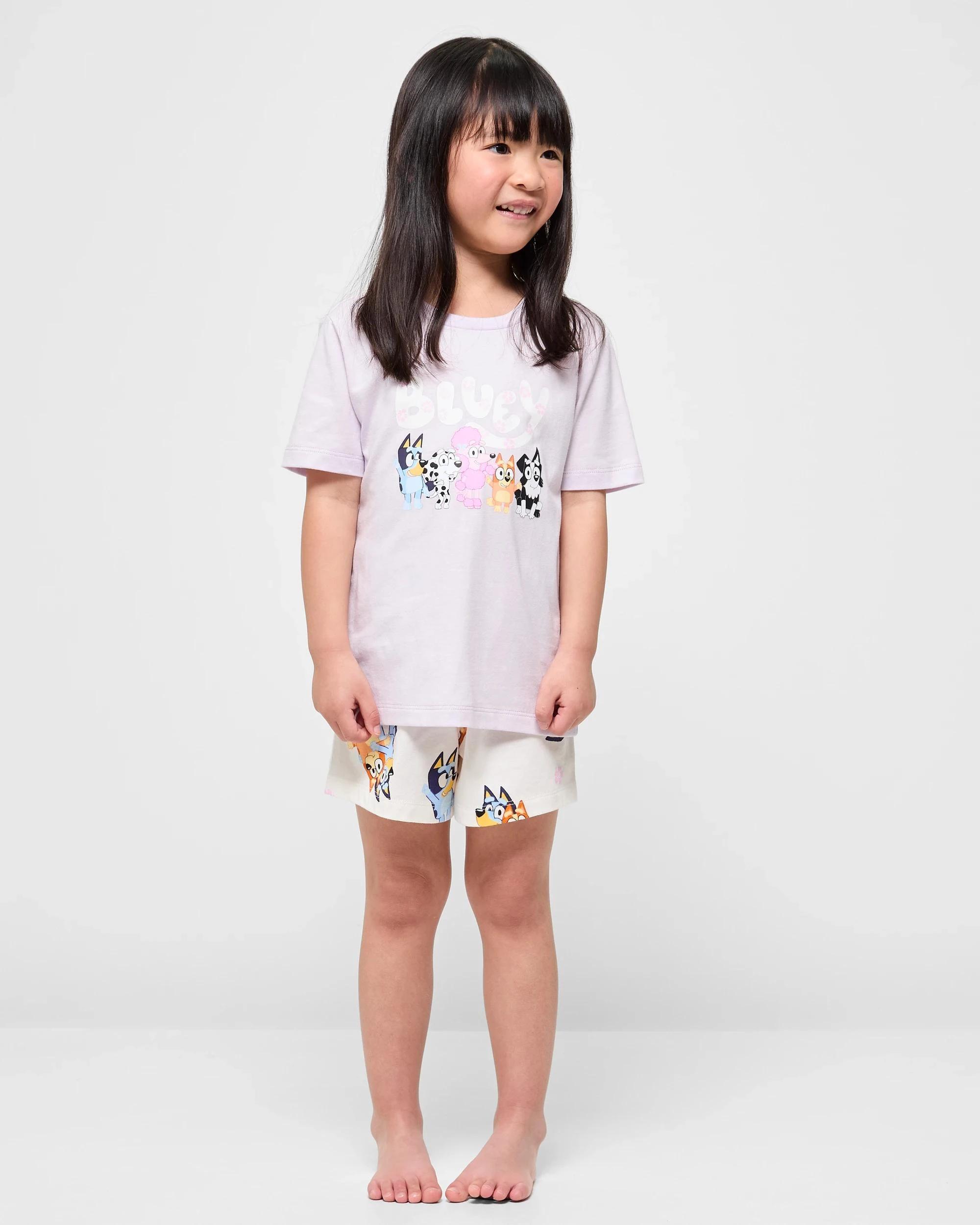 2 Bluey Australian Cotton Younger Girls 2 Pack Short Pyjama Set MULTI, 2 of 6