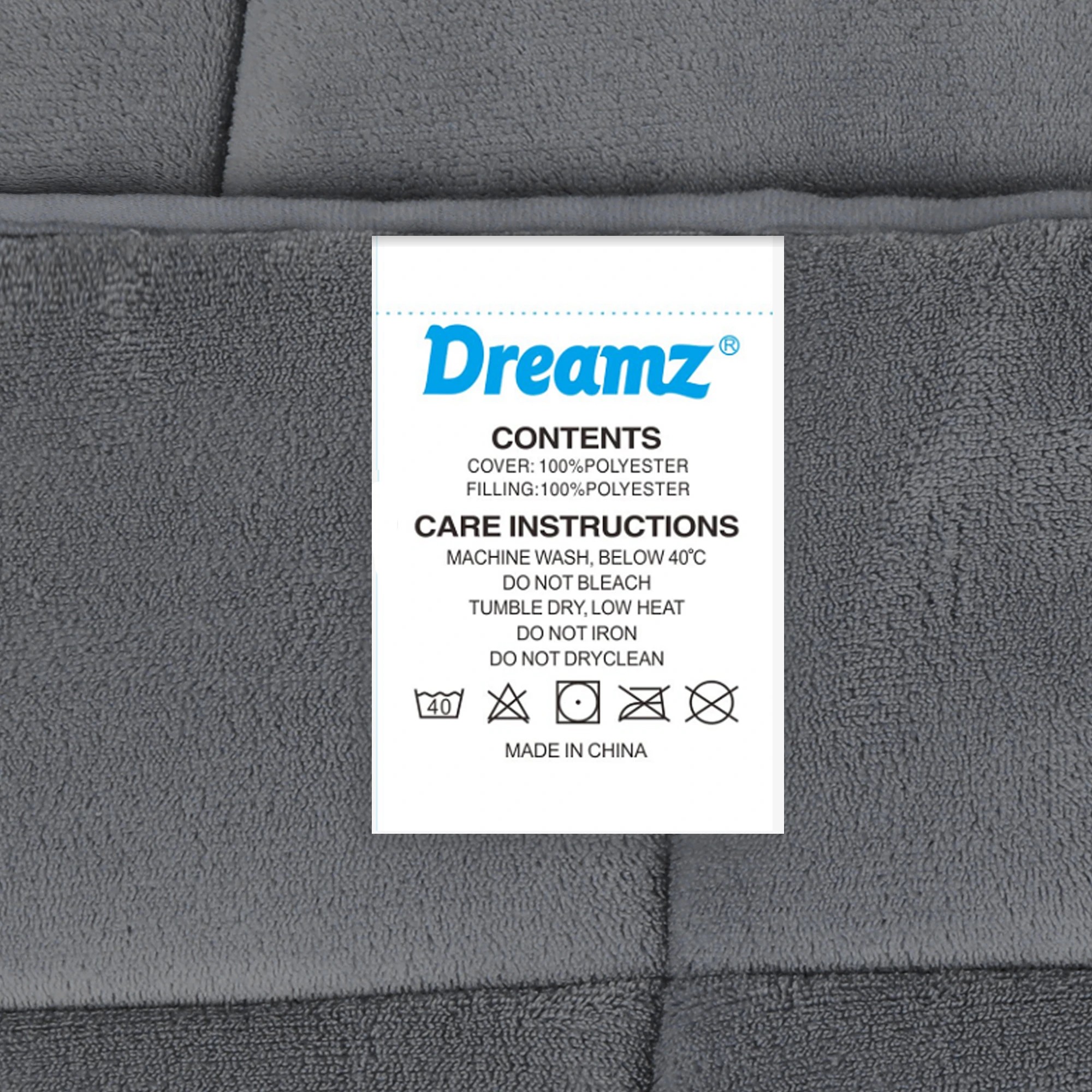 6 Dreamz Quilt Doona Comforter Blanket Velvet Winter Warm King Bedding Grey 500GSM, 6 of 6