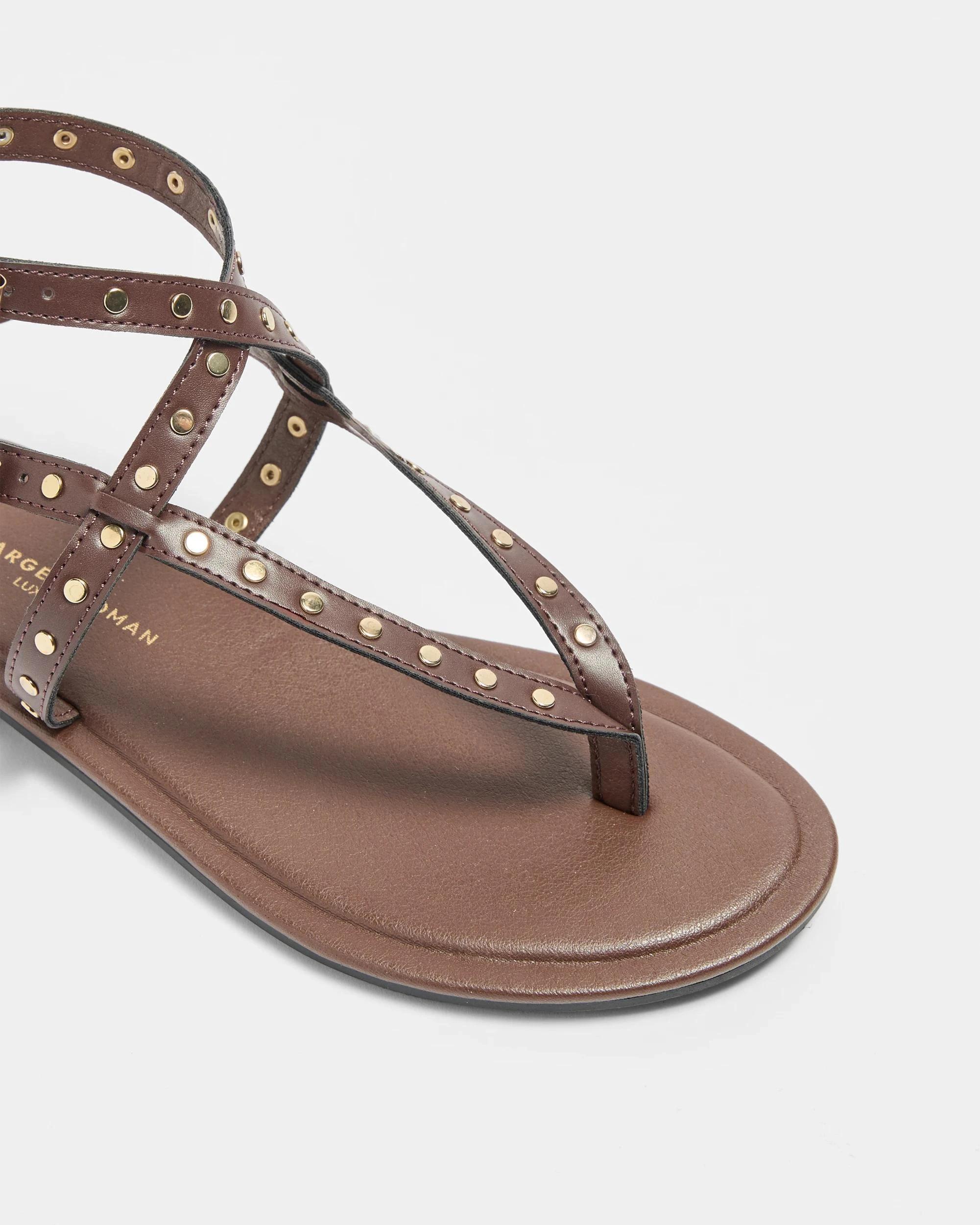 2 Target Womens Gladiator Studded Thongs - Zena CHOCOLATE BROWN, 2 of 3