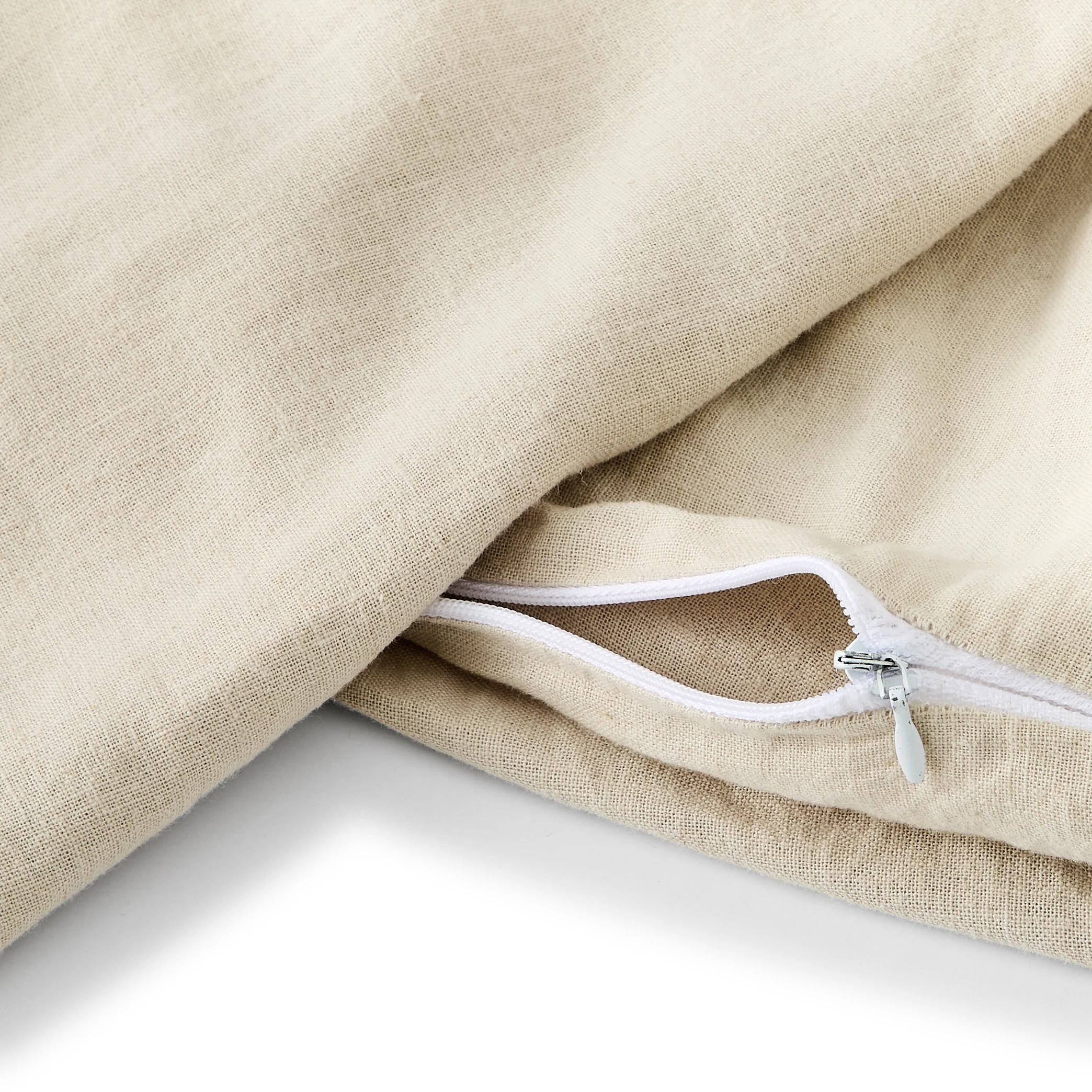 4 Kayden Linen Cotton Quilt Cover Set - Super King Bed, Natural, 4 of 7