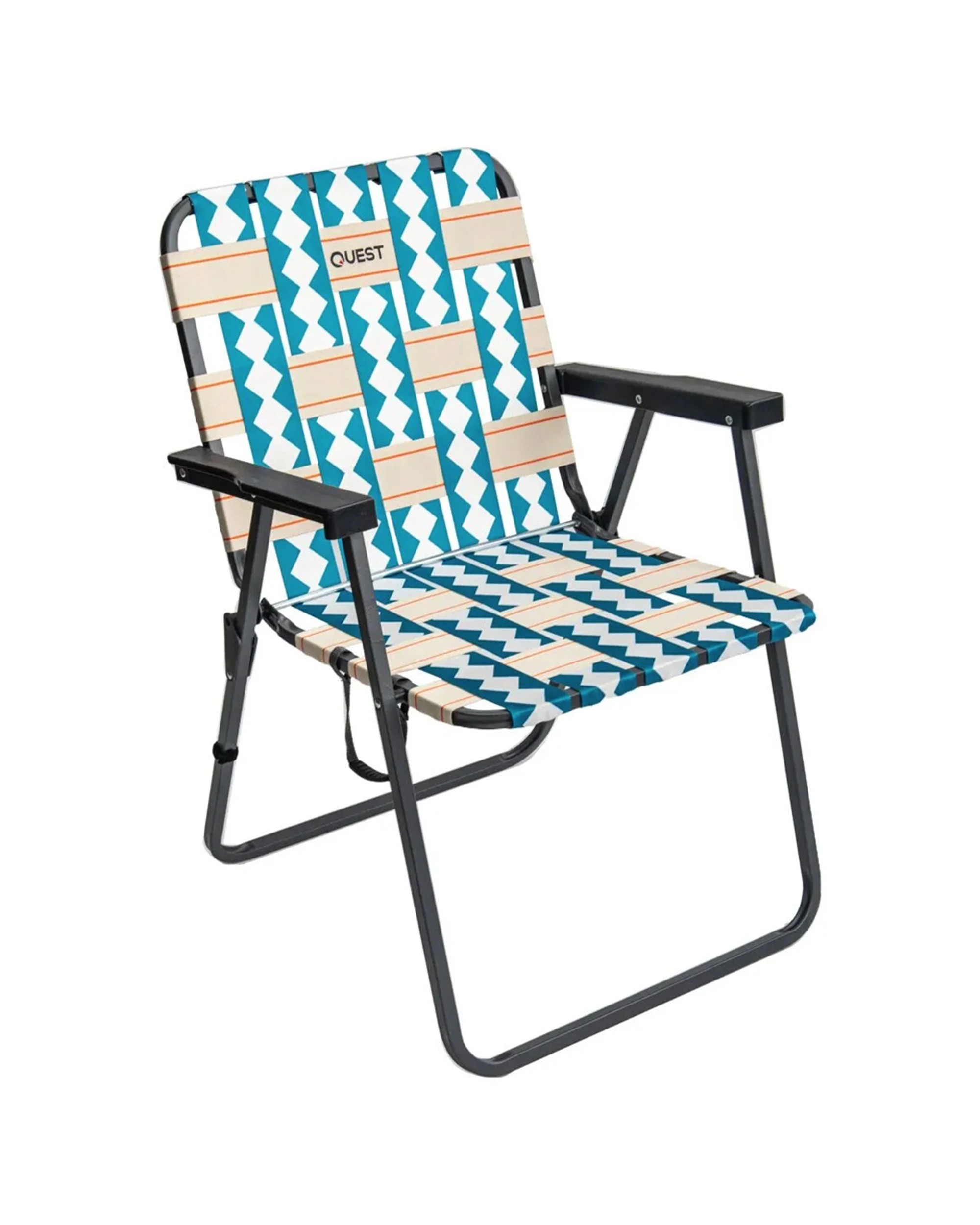 1 Quest Cocomo Foldable Beach Mid Chair With Armrests Steel Frame 110kg - Multi, 1 of 5