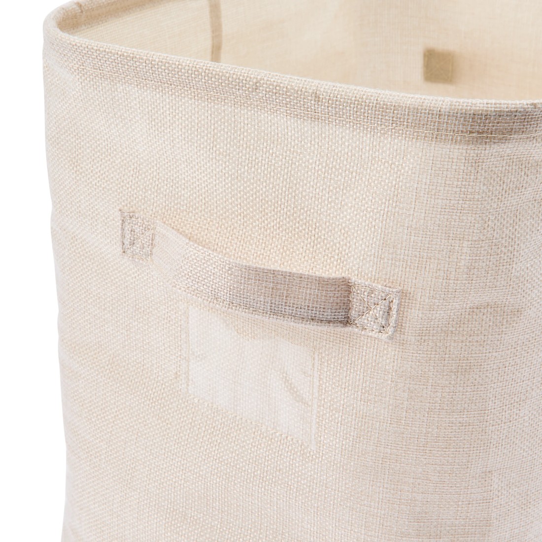 9 Linen Look Tall Narrow Organiser - Beige, 9 of 9