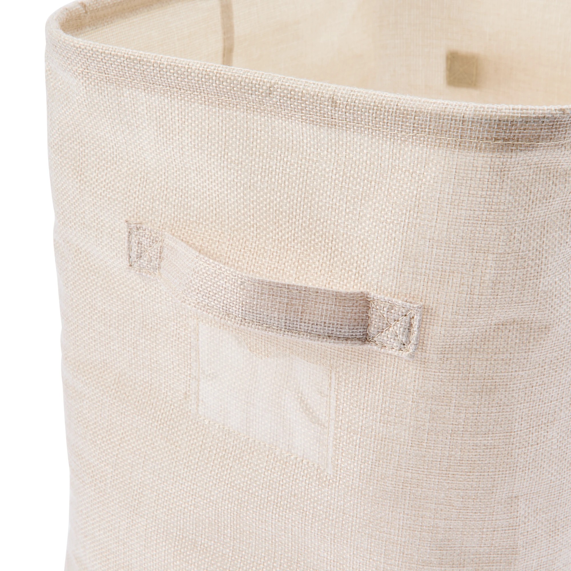 9 Linen Look Tall Narrow Organiser - Beige, 9 of 9