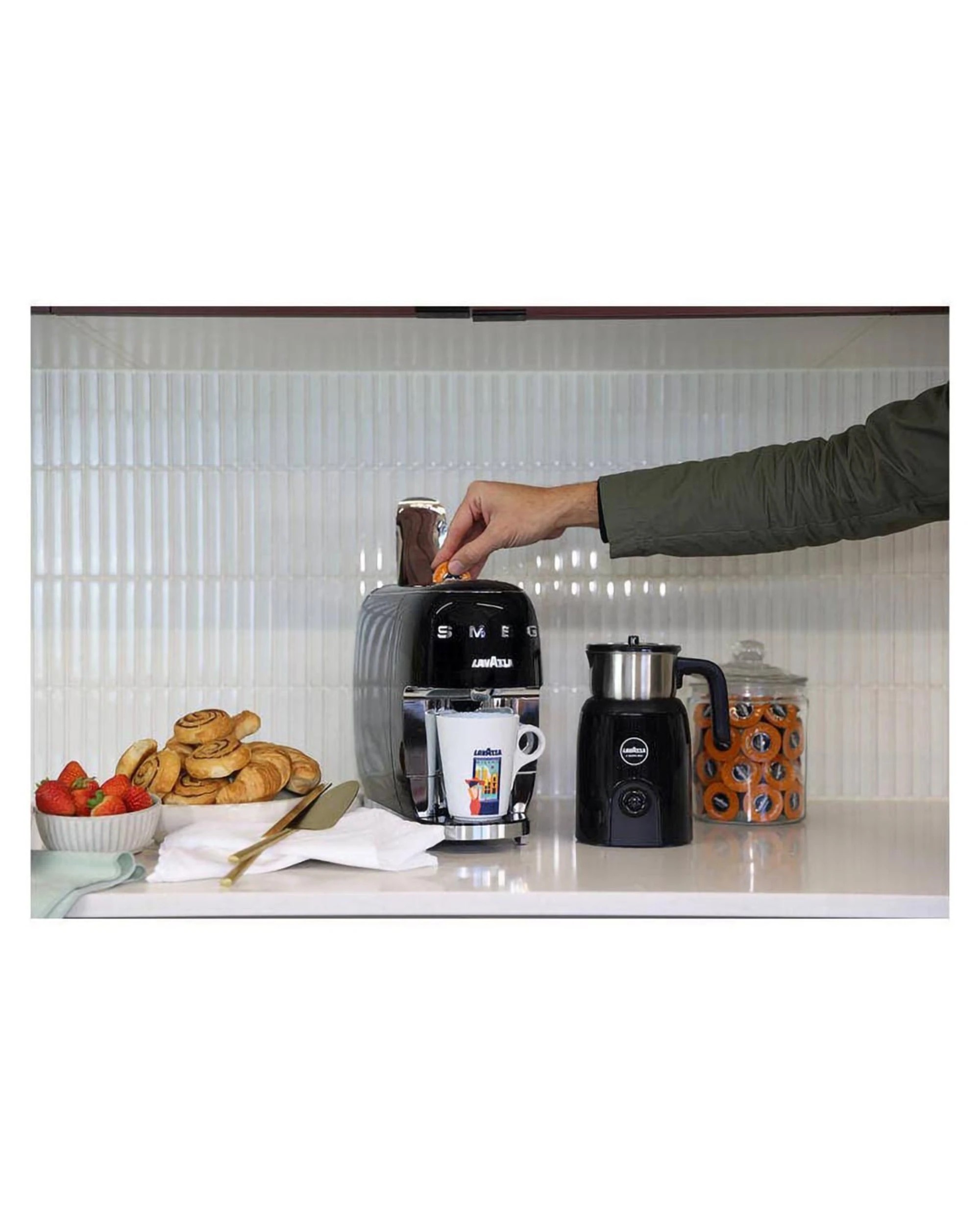 3 Lavazza A Modo Mio Smeg Capsule Coffee Machine - Black - BLACK, 3 of 3