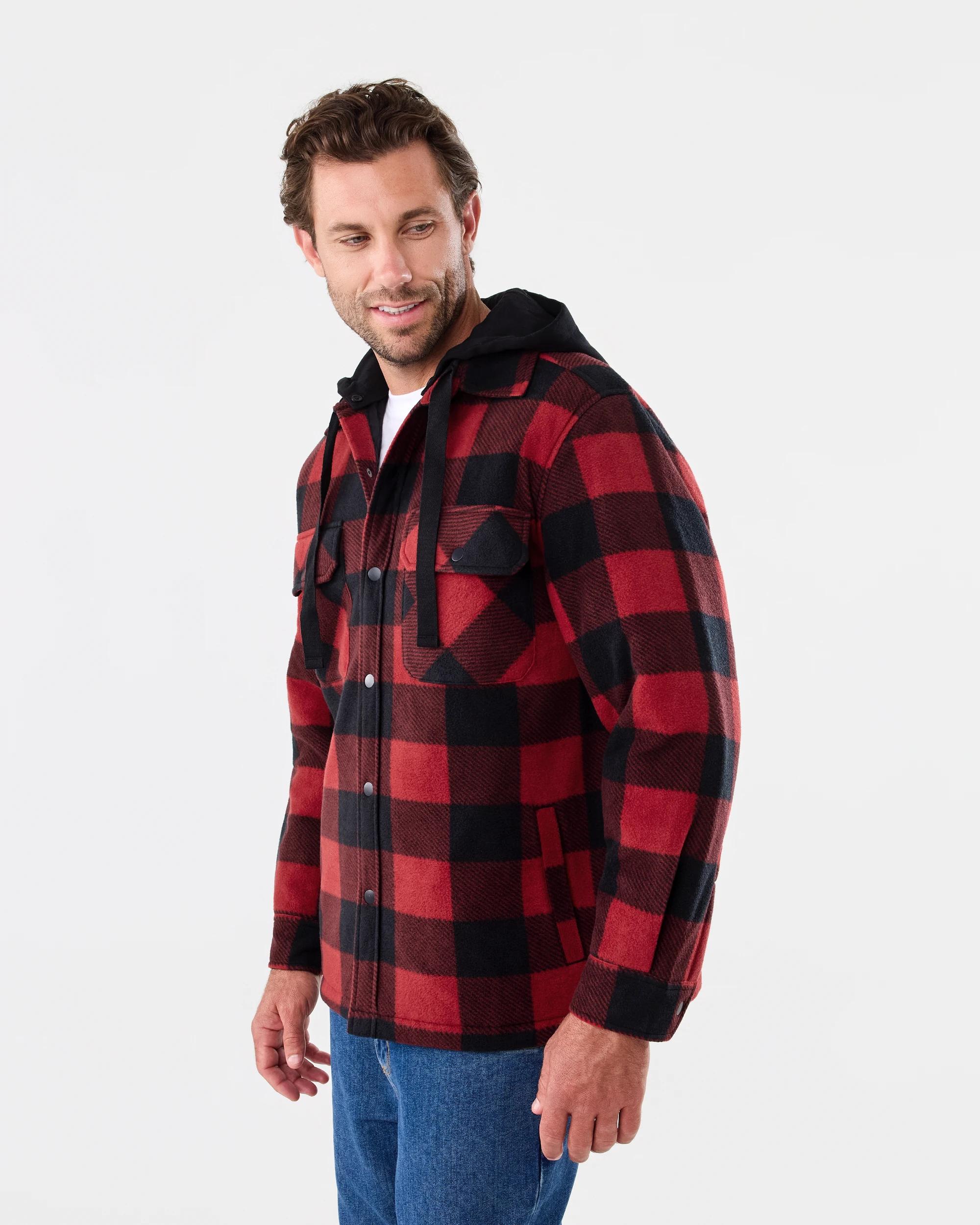 3 Workwear Padded Industrial Jacket Red Check, 3 of 8