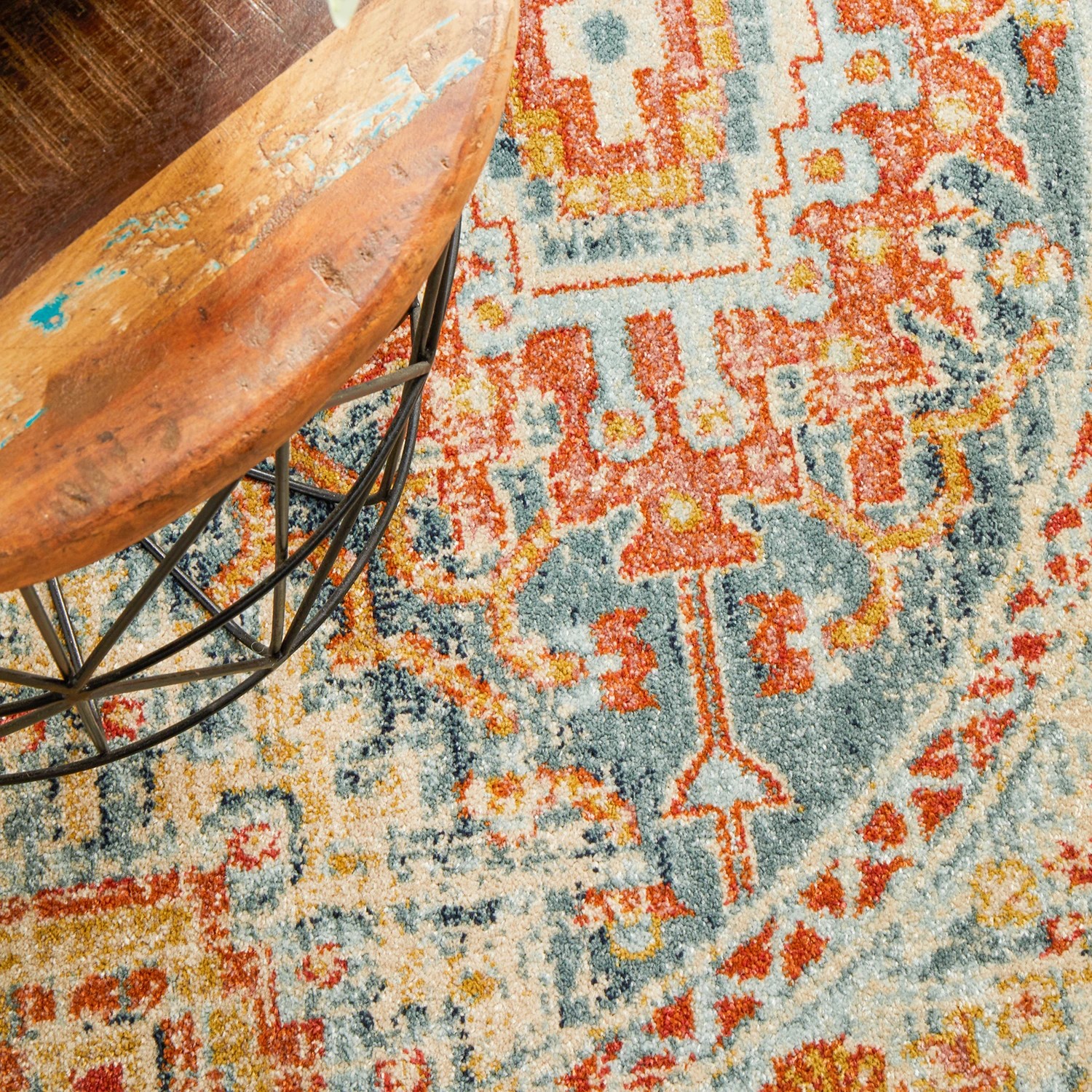 8 Common Ground Rugs Eterna 853 240x240cm - Large Round Power Loomed Pet Friendly Rug - Gold, 8 of 9