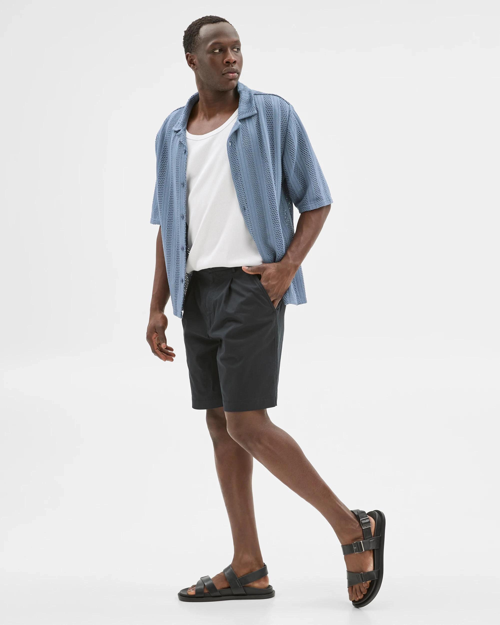 2 Australian Cotton Blend Knit Resort Shirt - Commons BLUE, 2 of 6