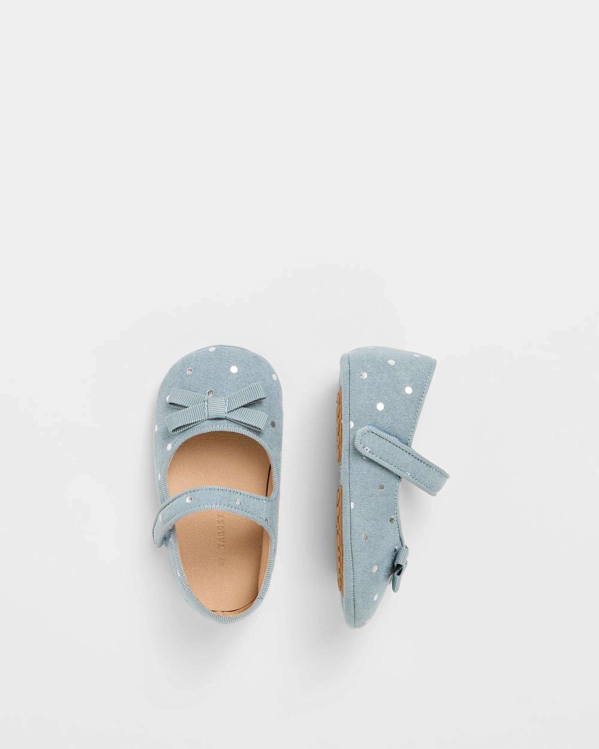 3 Target Baby Pre-Walker Metallic Spot Ballet Flat BLUE, 3 of 3