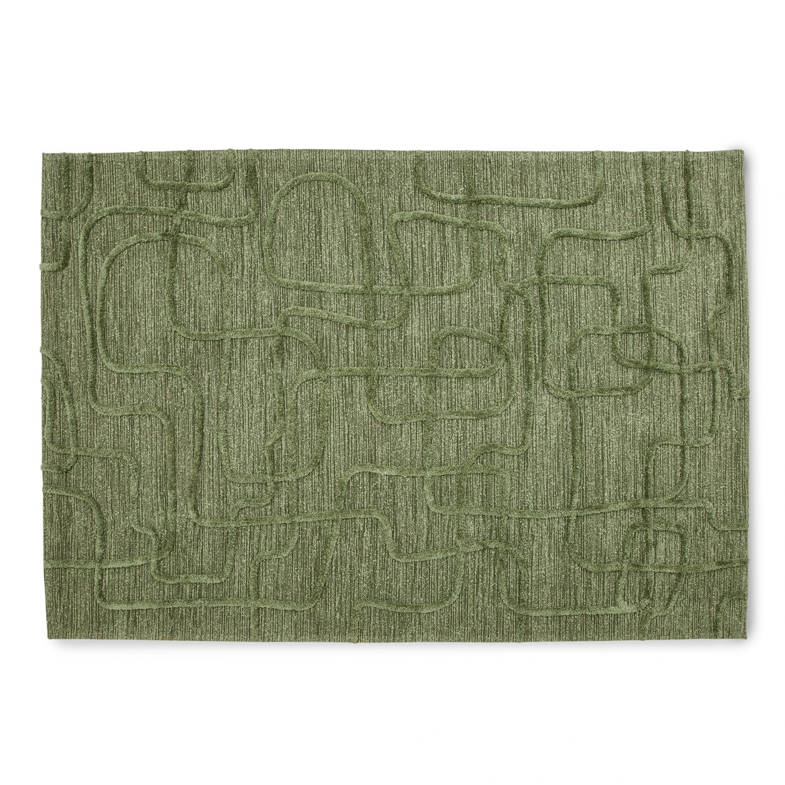 6 Leslie Loop Wool Blend Rug - Green, Large - 235cm x 160cm, 6 of 7