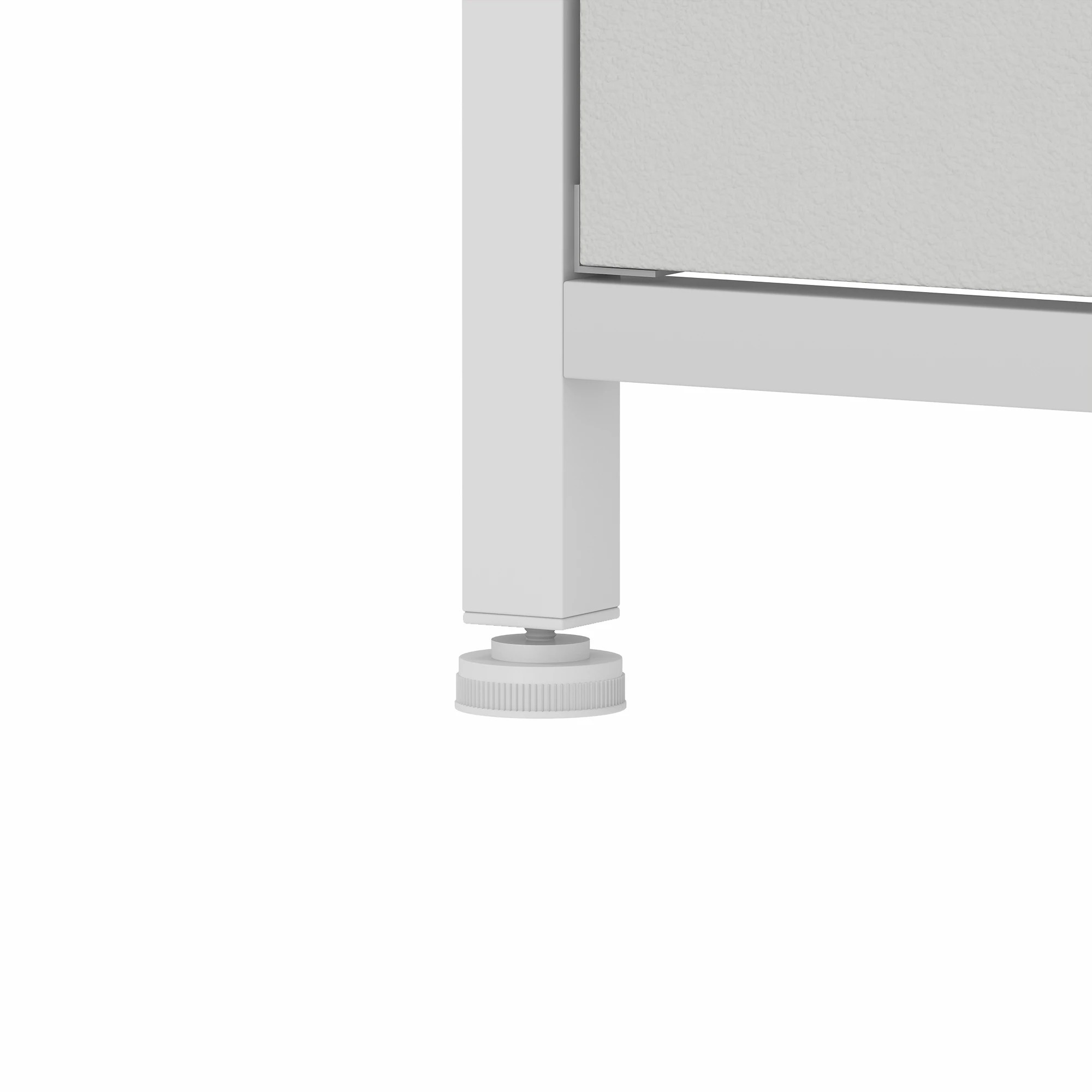 6 Advwin Set of 2 Bedside Table with Charging Station 3 Fabric Drawers Nightstand - White, 6 of 10