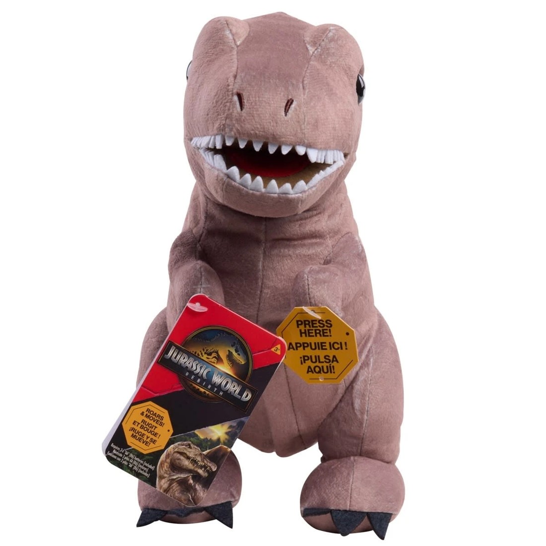 1 Jurassic World Rebirth Roaring T-Rex Plush Toy, 1 of 6