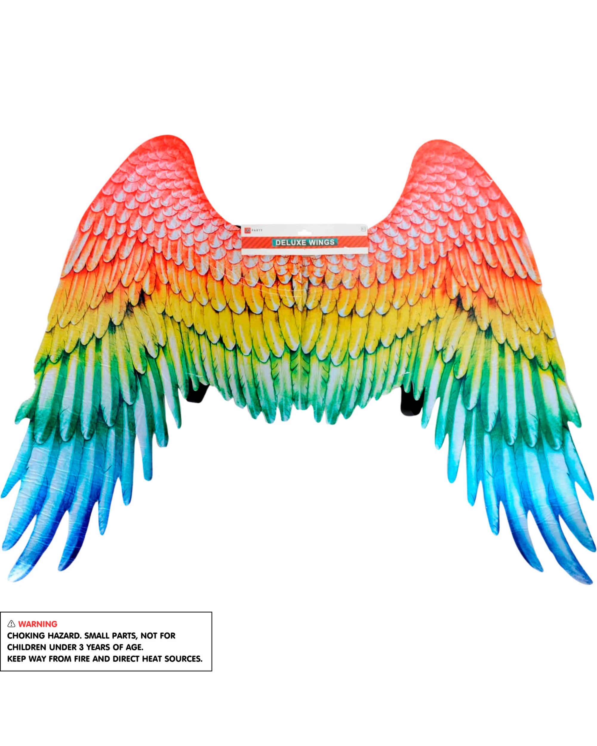 5 Partyrama Deluxe Rainbow Angel Wings 95cm x 75cm - Multi, 5 of 5
