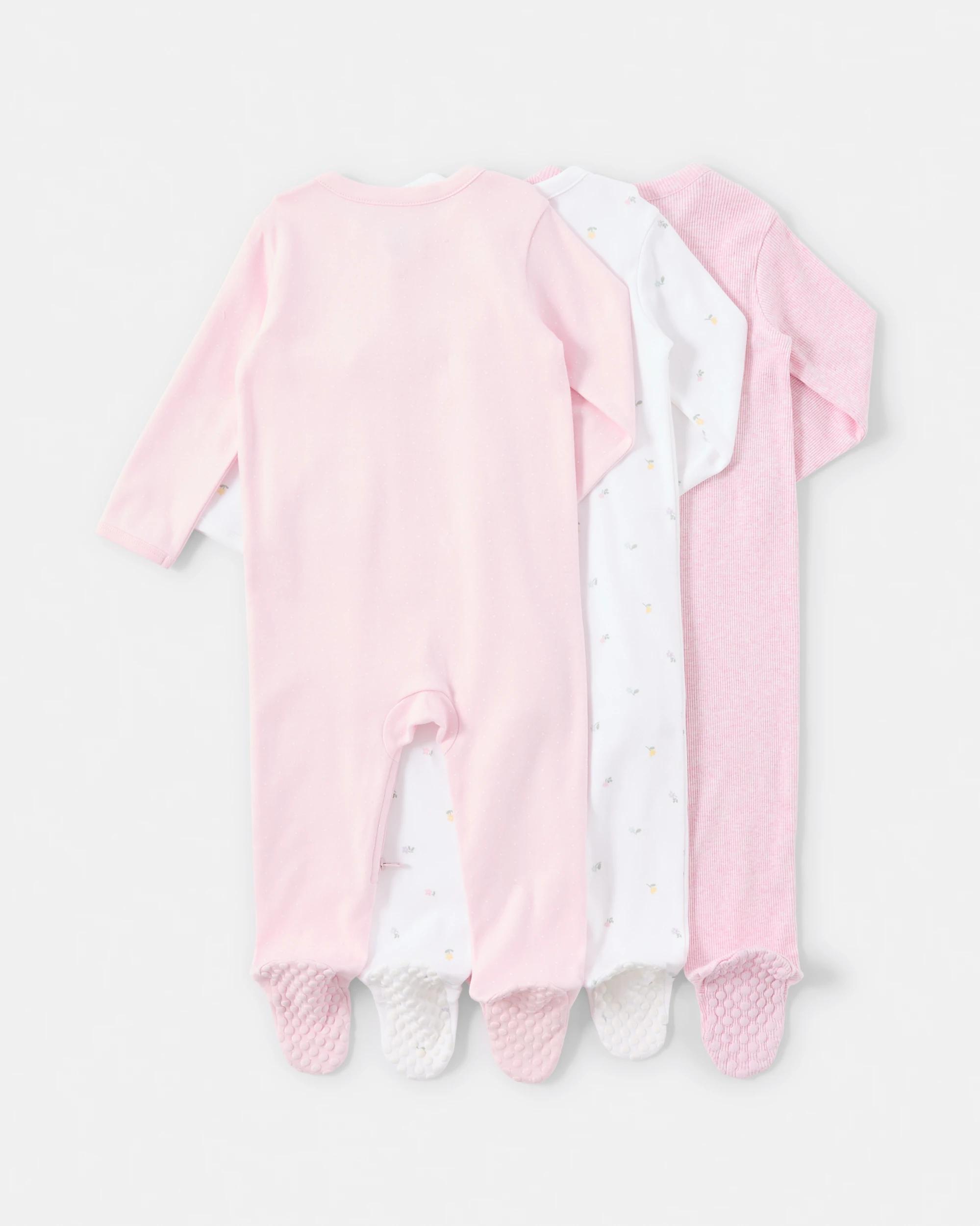 2 3 Pack Coveralls Pnk Floral, 2 of 8