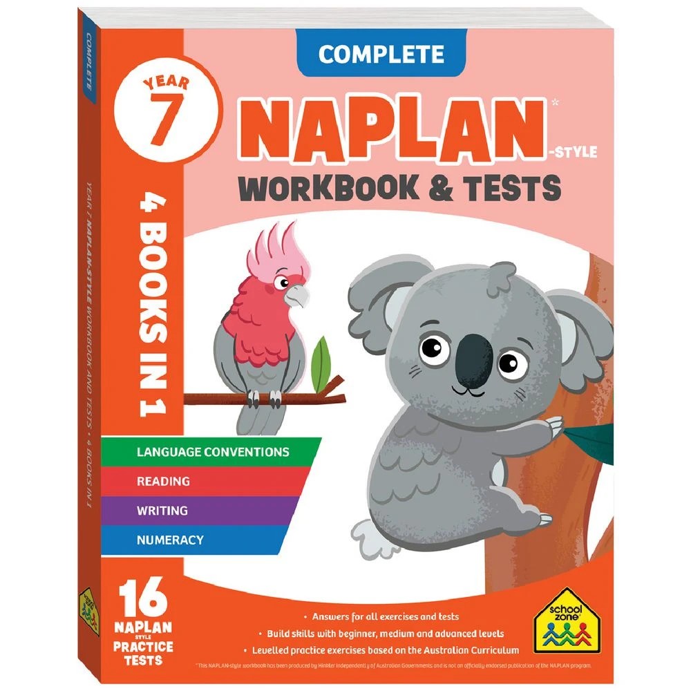 1 School Zone NAPLAN-style Year 7 Workbook and Tests, 1 of 1