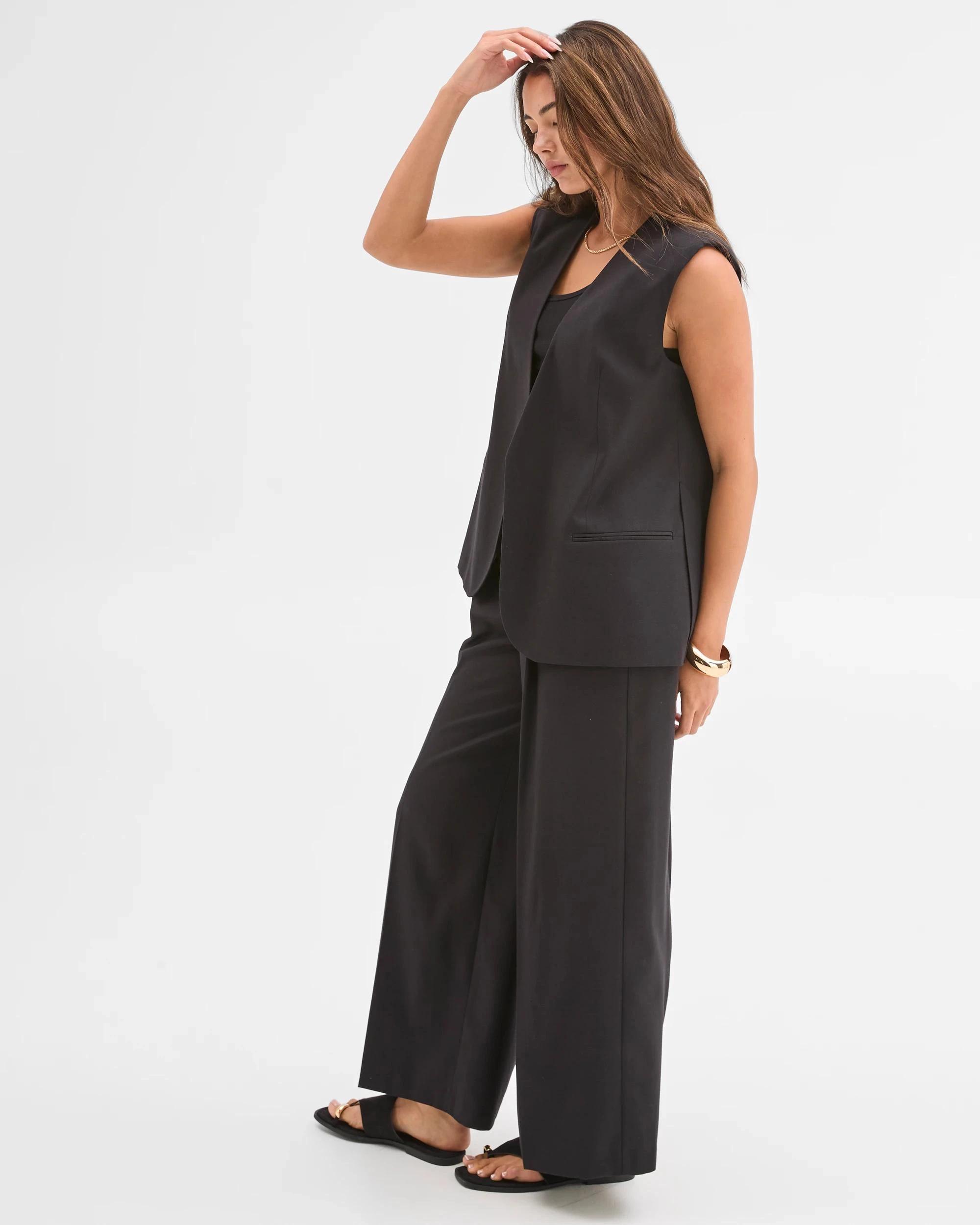 6 Lily Loves Oversized Vest BLACK, 6 of 7