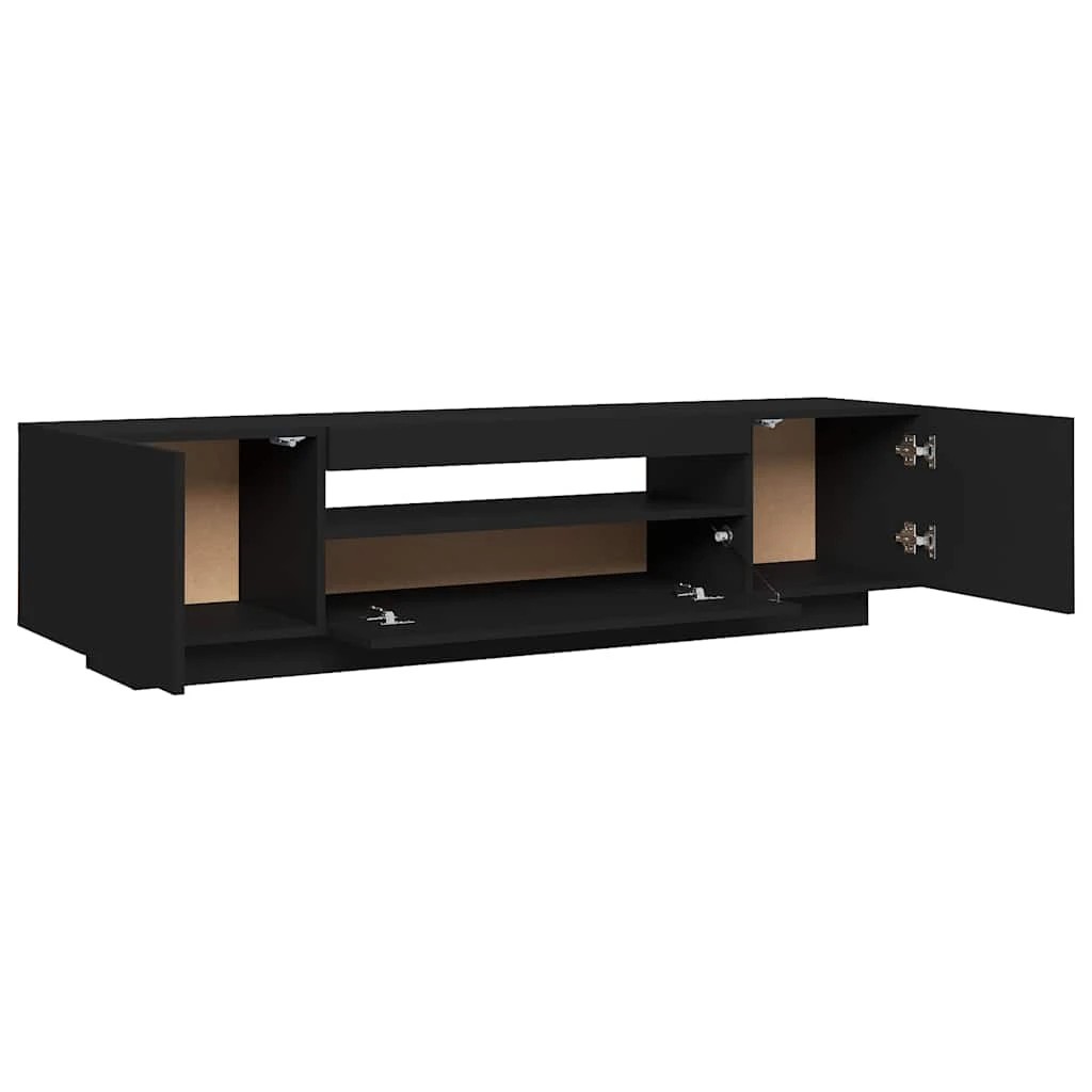 9 Vidaxl Tv Cabinet Tv Cabint With Led Light - Black, 9 of 10