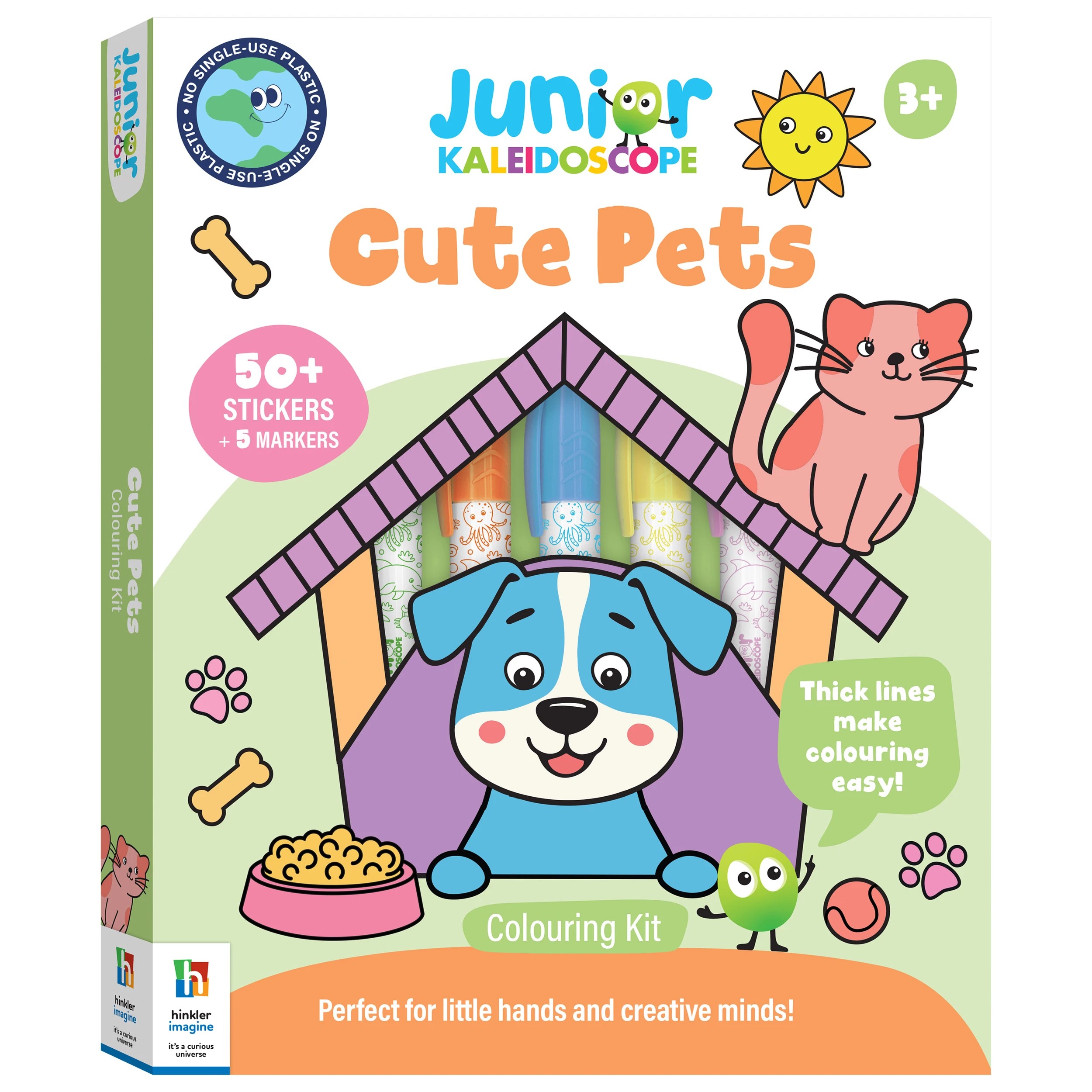 1 Junior Kaleidoscope Cute Pets Colouring Kit - Book, 1 of 5
