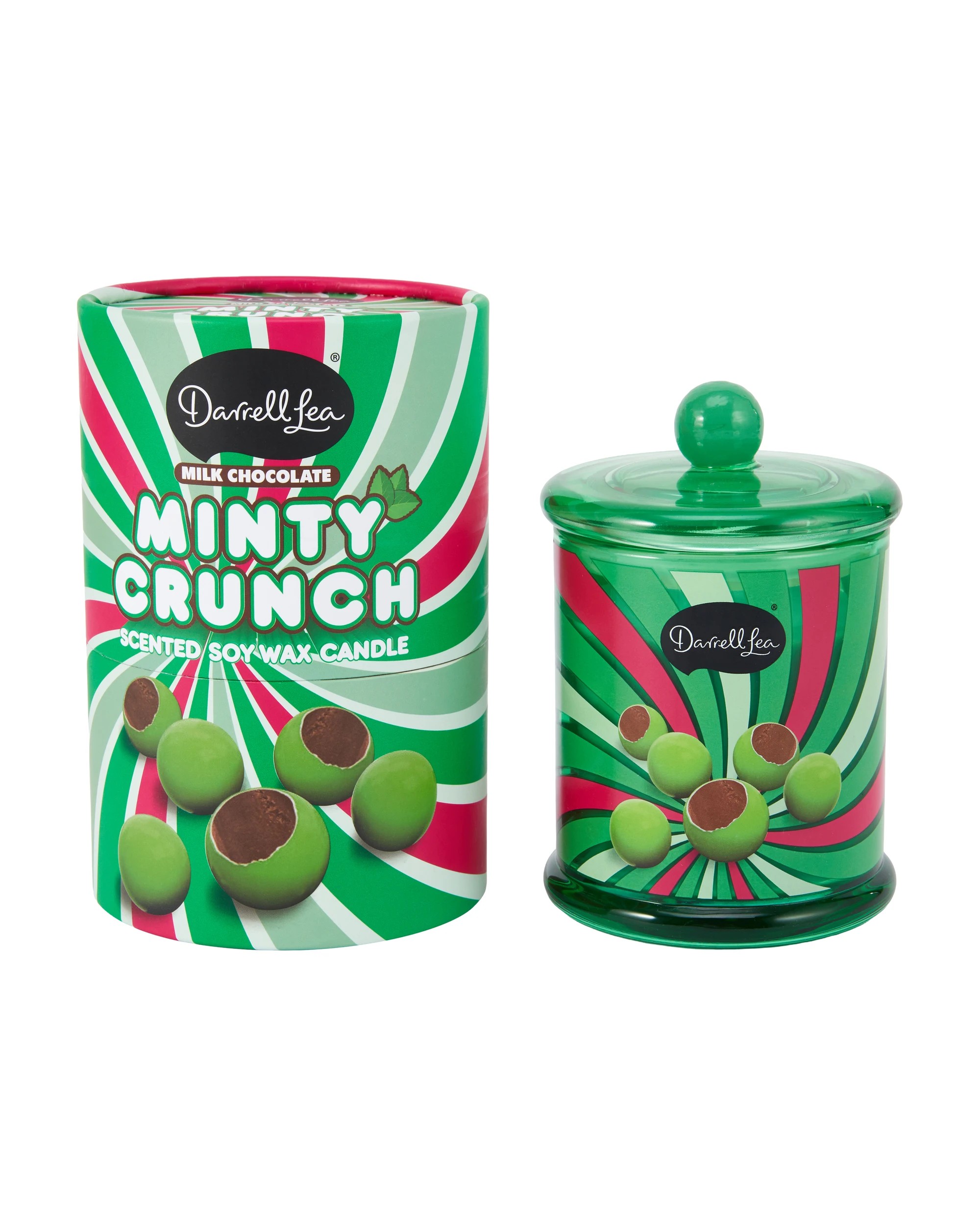 1 Darrell Lea Milk Chocolate Minty Crunch Scented Soy Wax Candle, 1 of 6