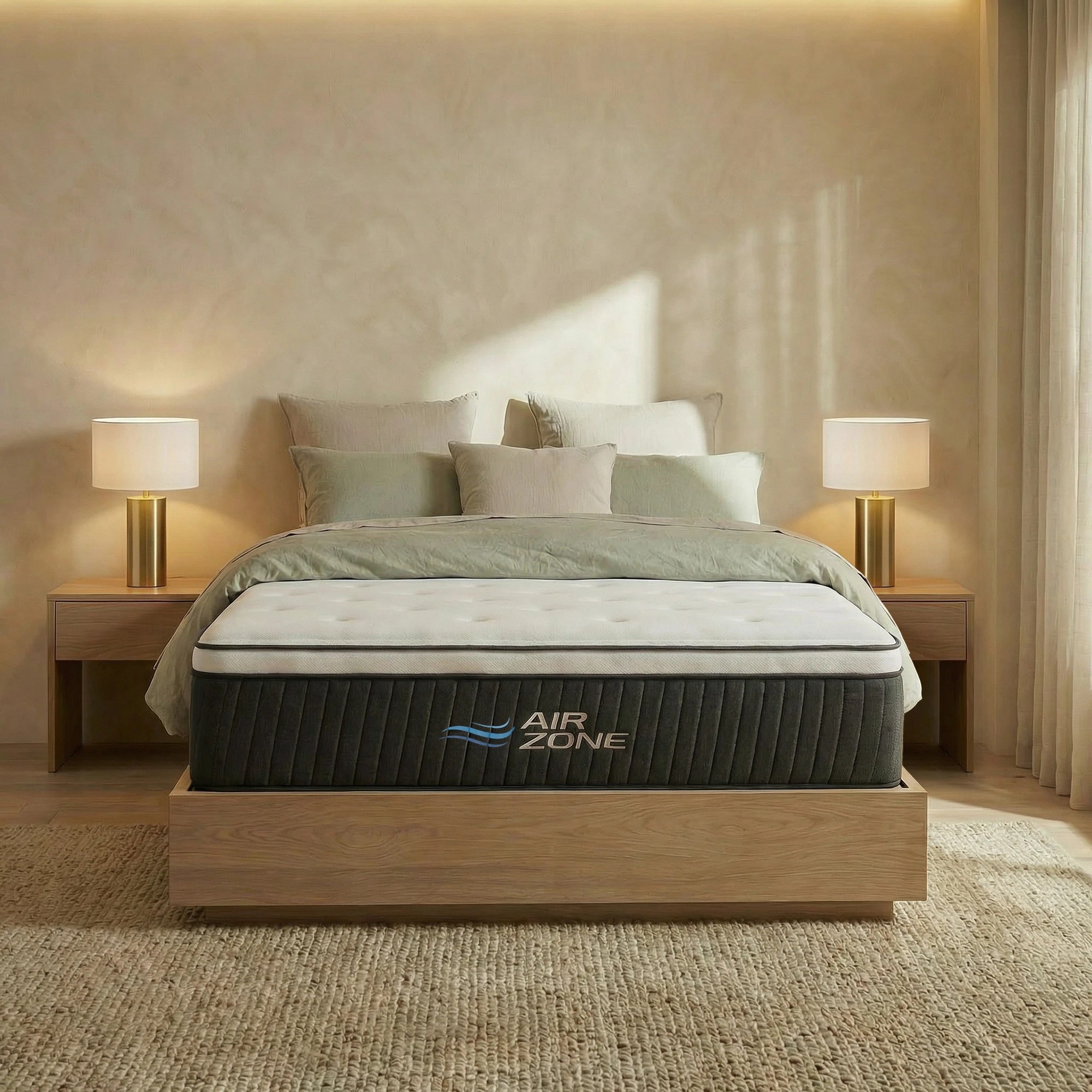 2 Royal Comfort Air Zone Pocket Spring Mattress Medium-Firm 30cm - Single Bed - White, 2 of 3