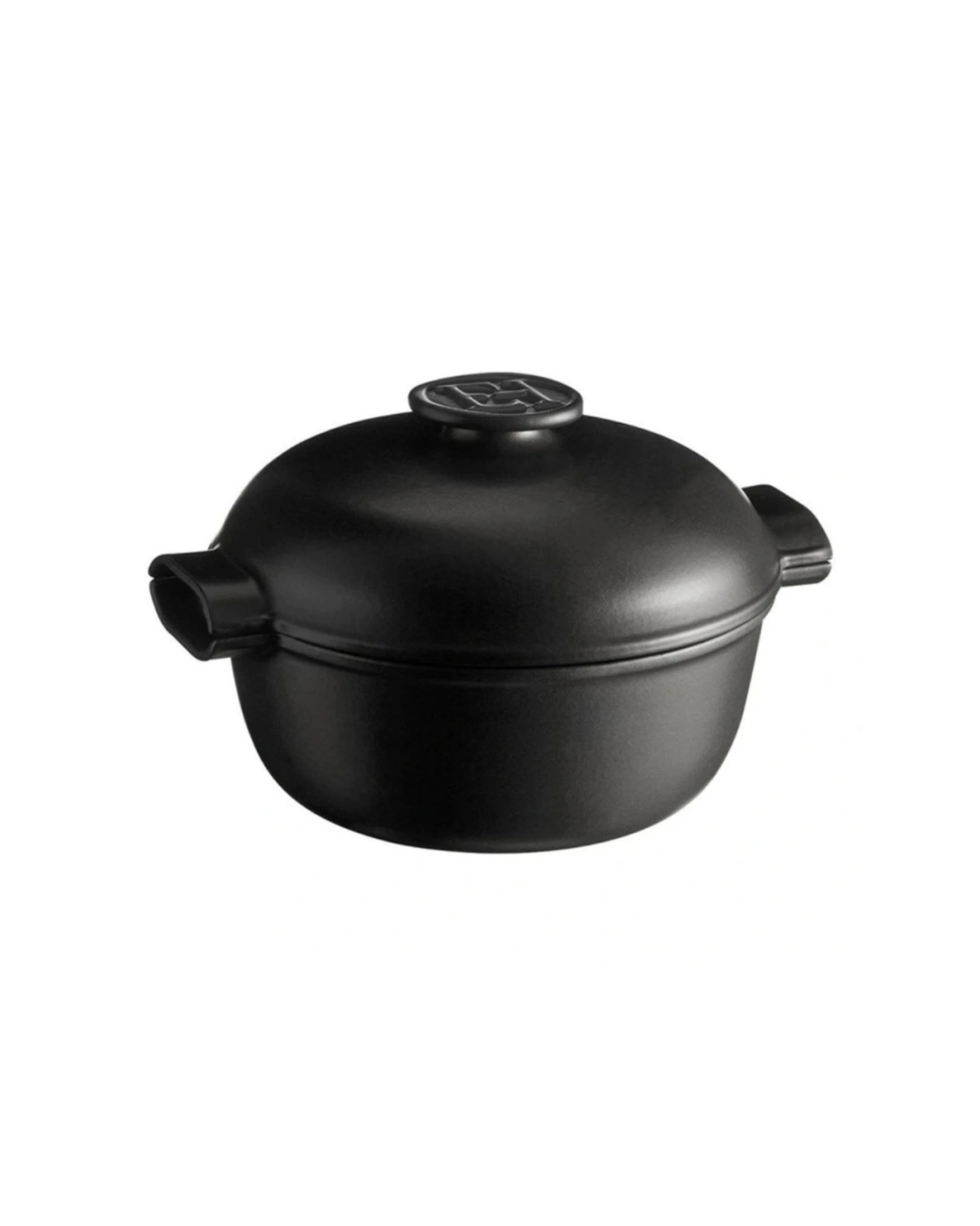 2 Emile Henry Delight Round Casserole Dish Ceramic Cookware Oven Induction 4L Graphite - Black, 2 of 5