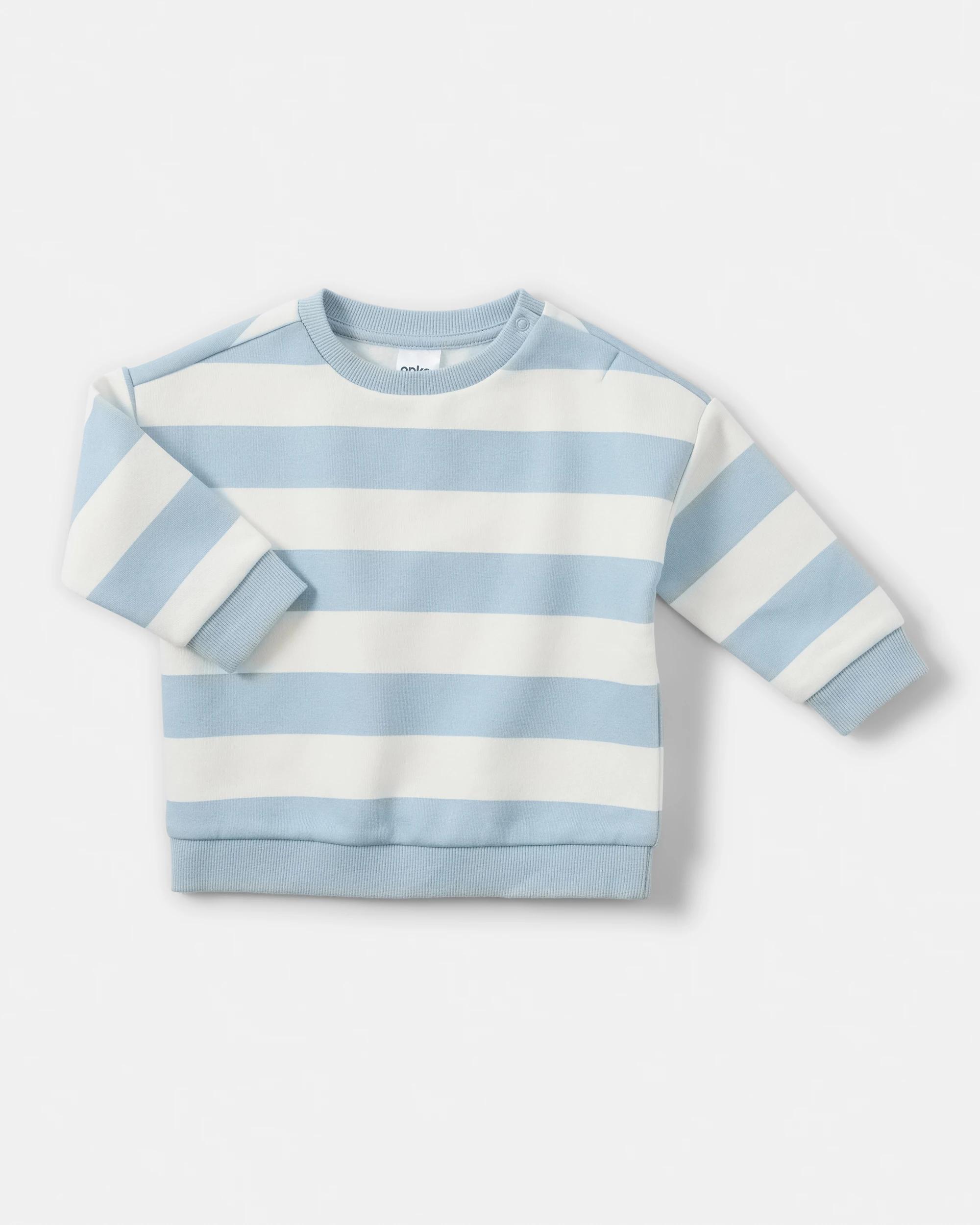 4 2 Pack Drop Shoulder Sweatshirt Blu Strp, 4 of 6