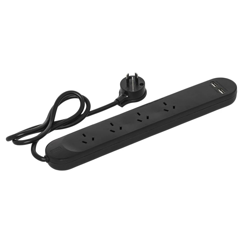 2 HPM Surge Protected 4 Outlet Powerboard with USB Ports, 2 of 2