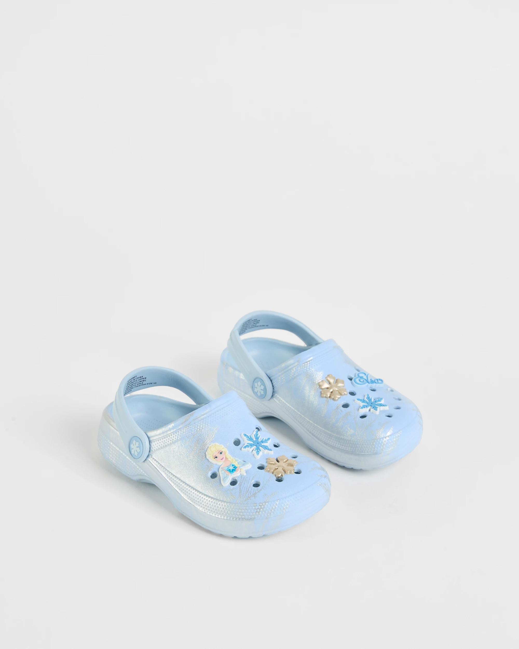 2 Disney Princess Baby First Walker/Junior Icon Clogs FROZEN BLUE, 2 of 3