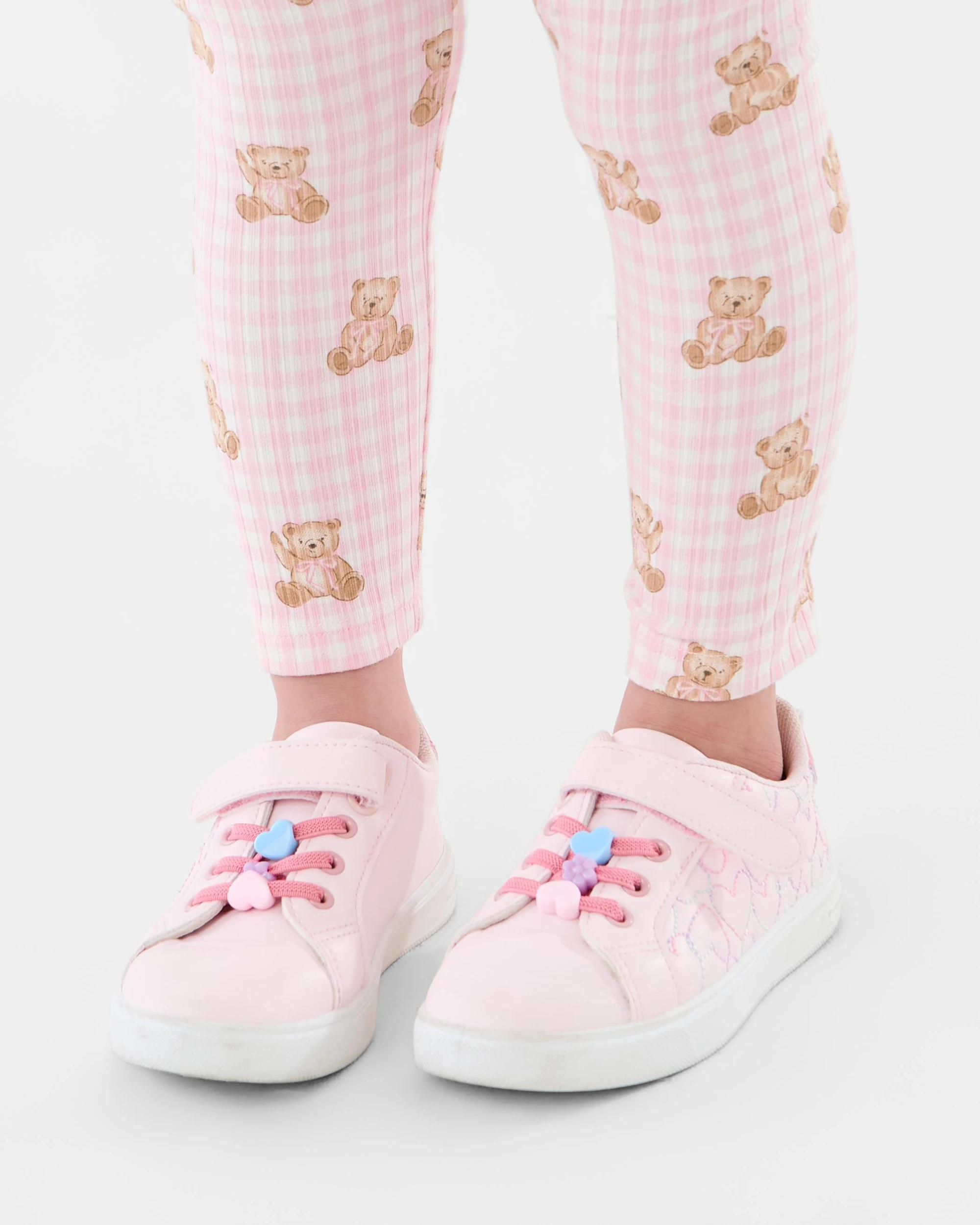3 Crew Neck Top and Leggings Set Pnk Bear, 3 of 7