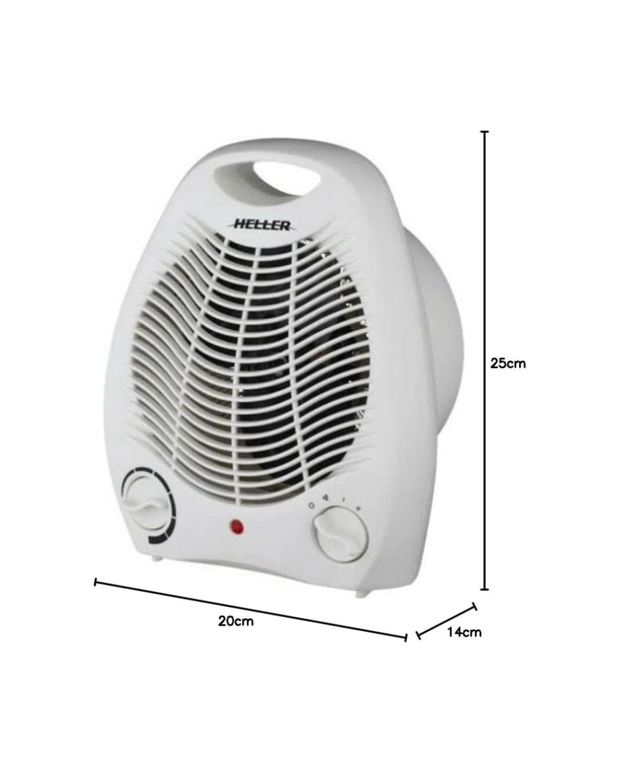 3 Heller 2000w Upright Electric Fan Heater Room/floor Adjustable Thermostat - White, 3 of 3