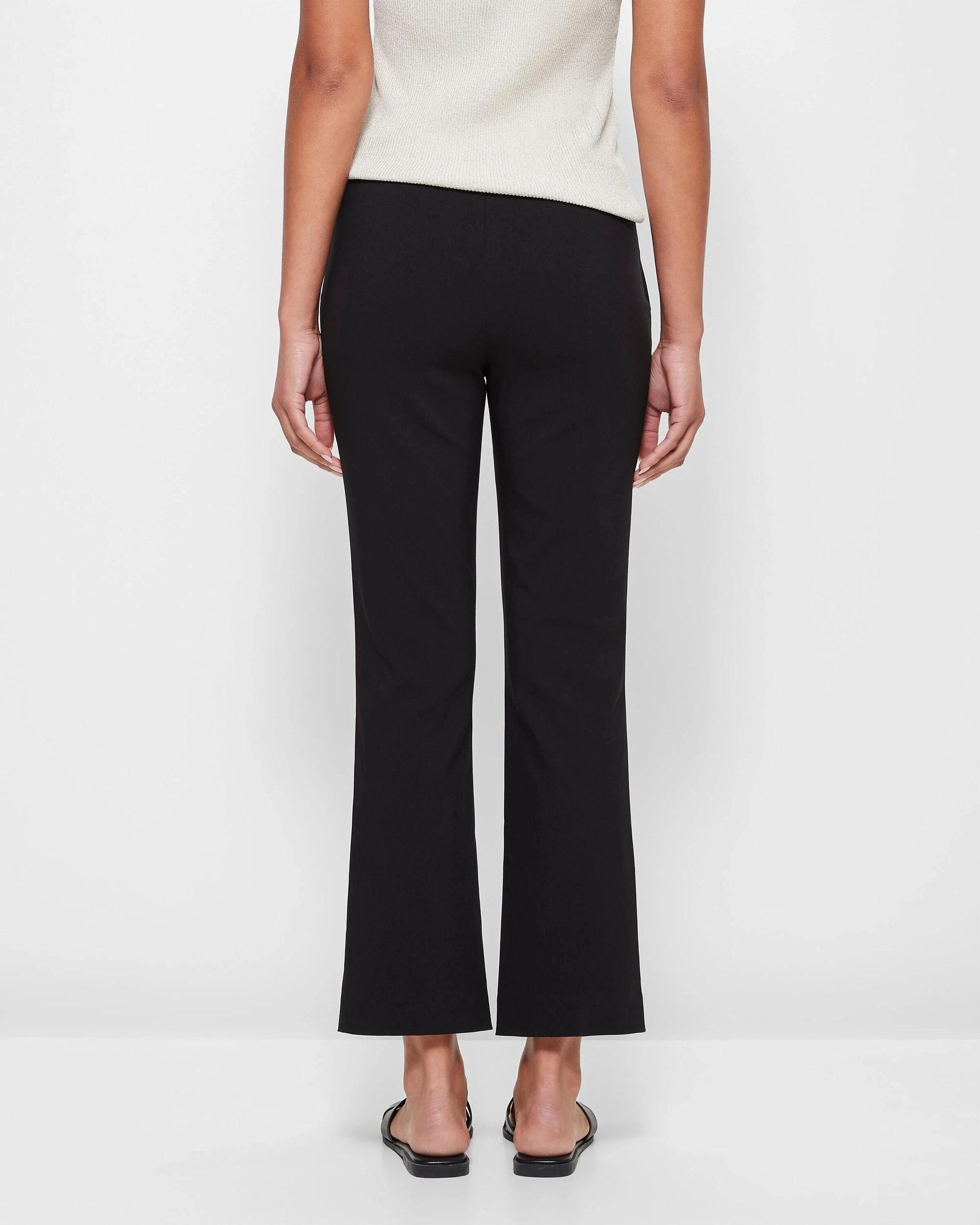 4 Preview Bengaline Crop Length Kick Flare Pants BLACK, 4 of 5