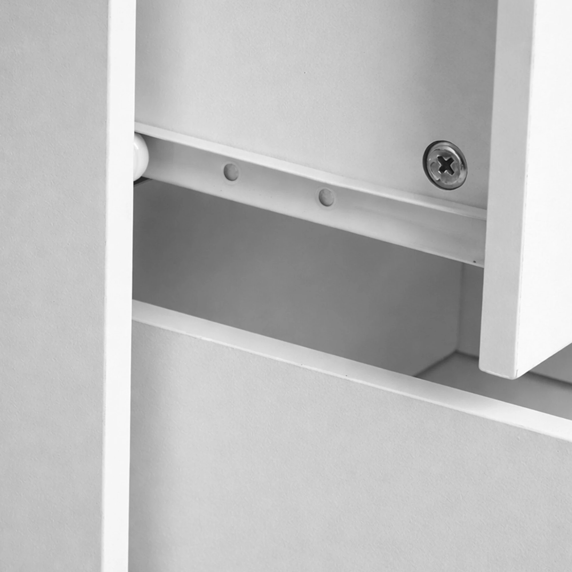 6 Levede Bedside Table 2 Drawers Storage Nightstand Bedroom - White, 6 of 9