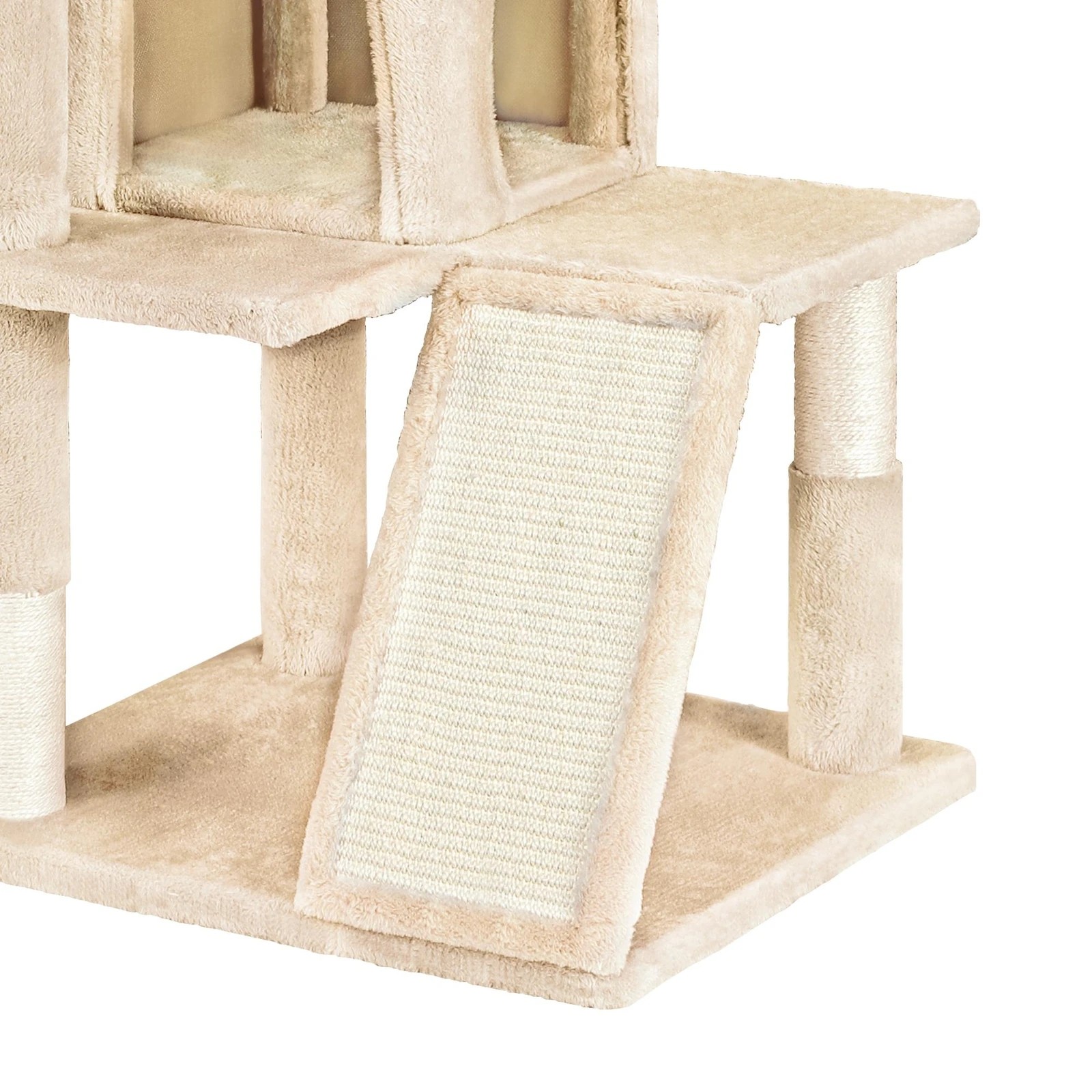 4 Beastie Cat Tree Scratching Post Scratcher Tower Condo House Furniture Wood 100cm - Beige, 4 of 7