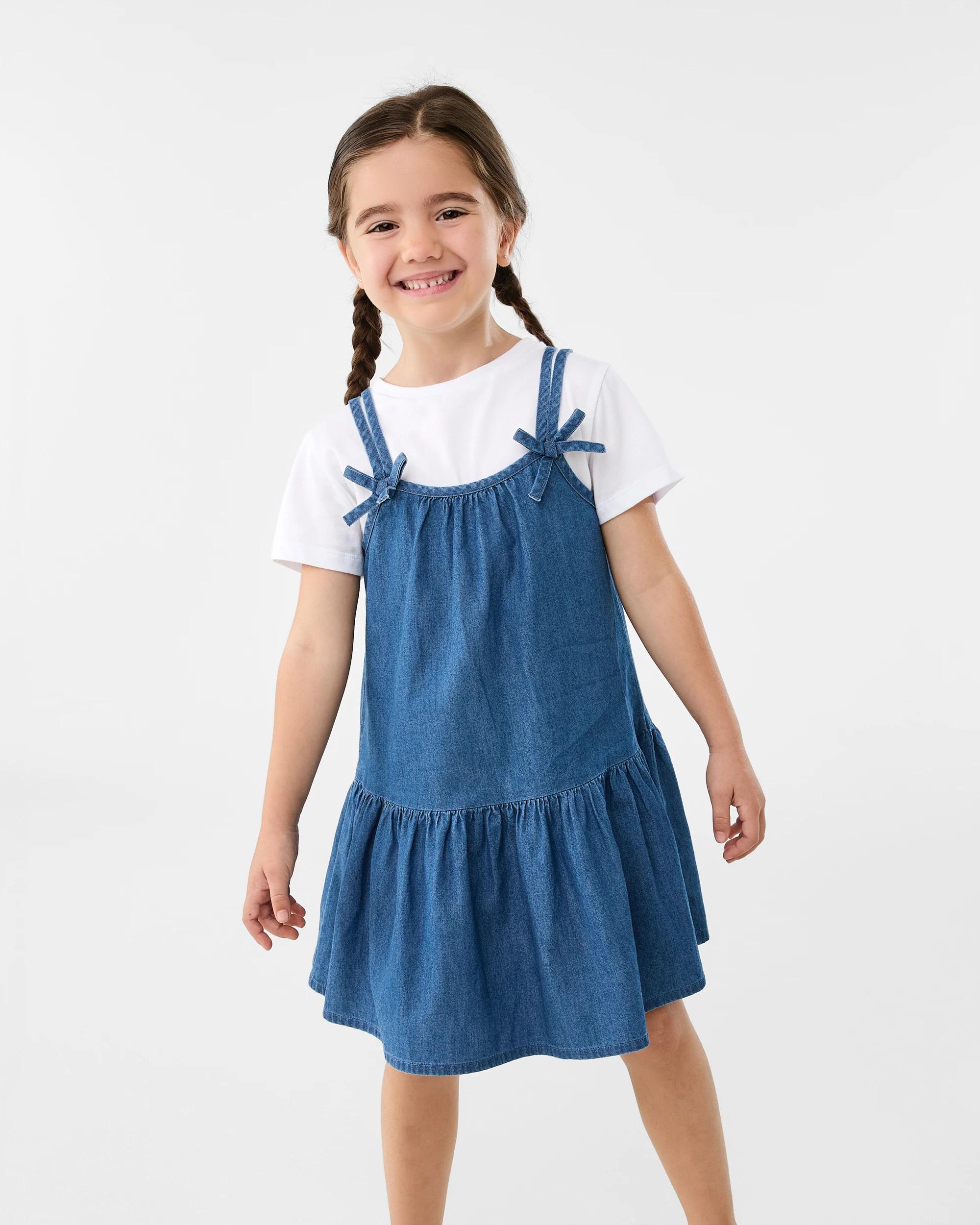 1 2 Piece Dress Set Chambray, 1 of 7