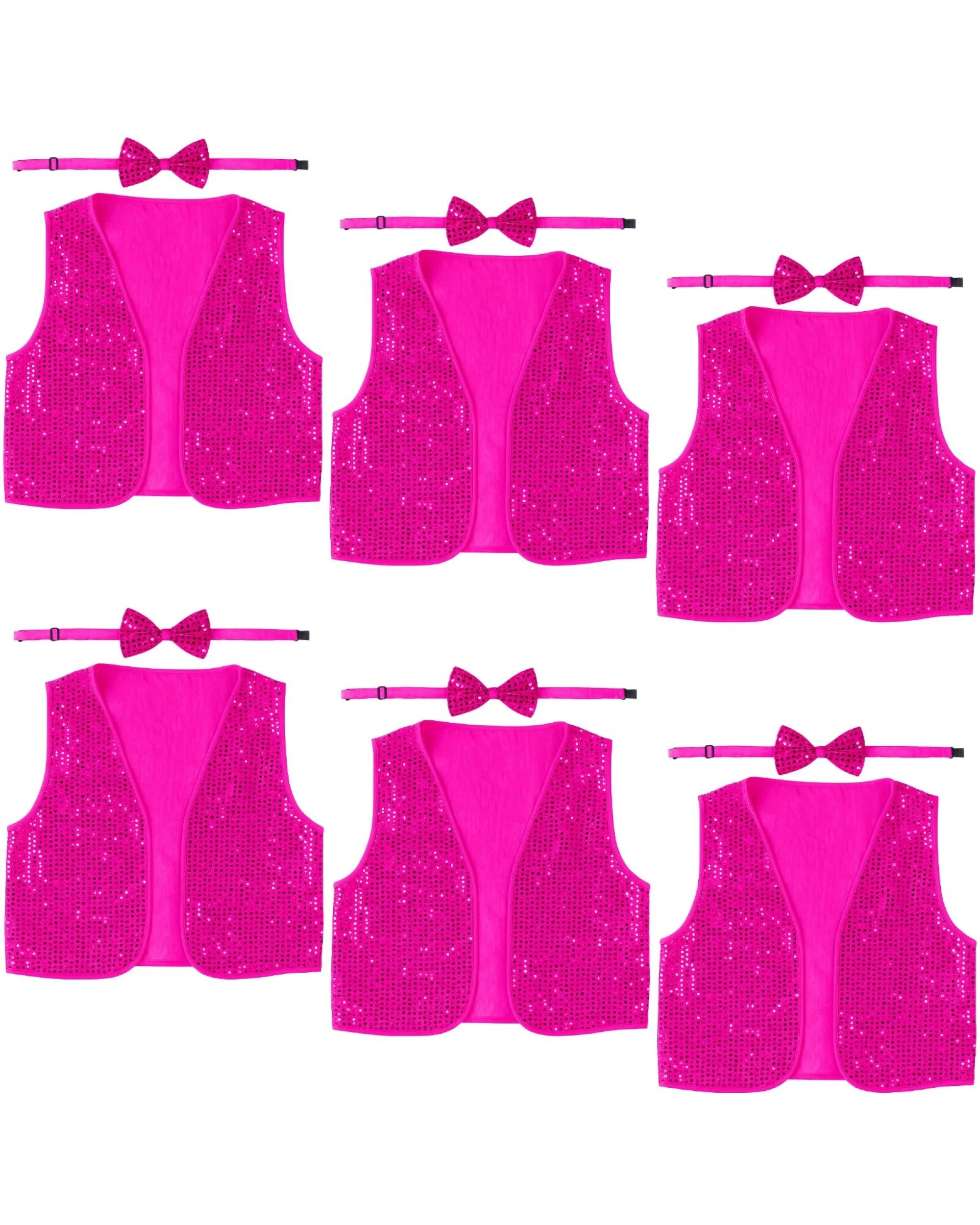 1 BR Costumes Kids Sequin Vest and Bow Tie Set for 80s Party Dress Up, 1 of 3