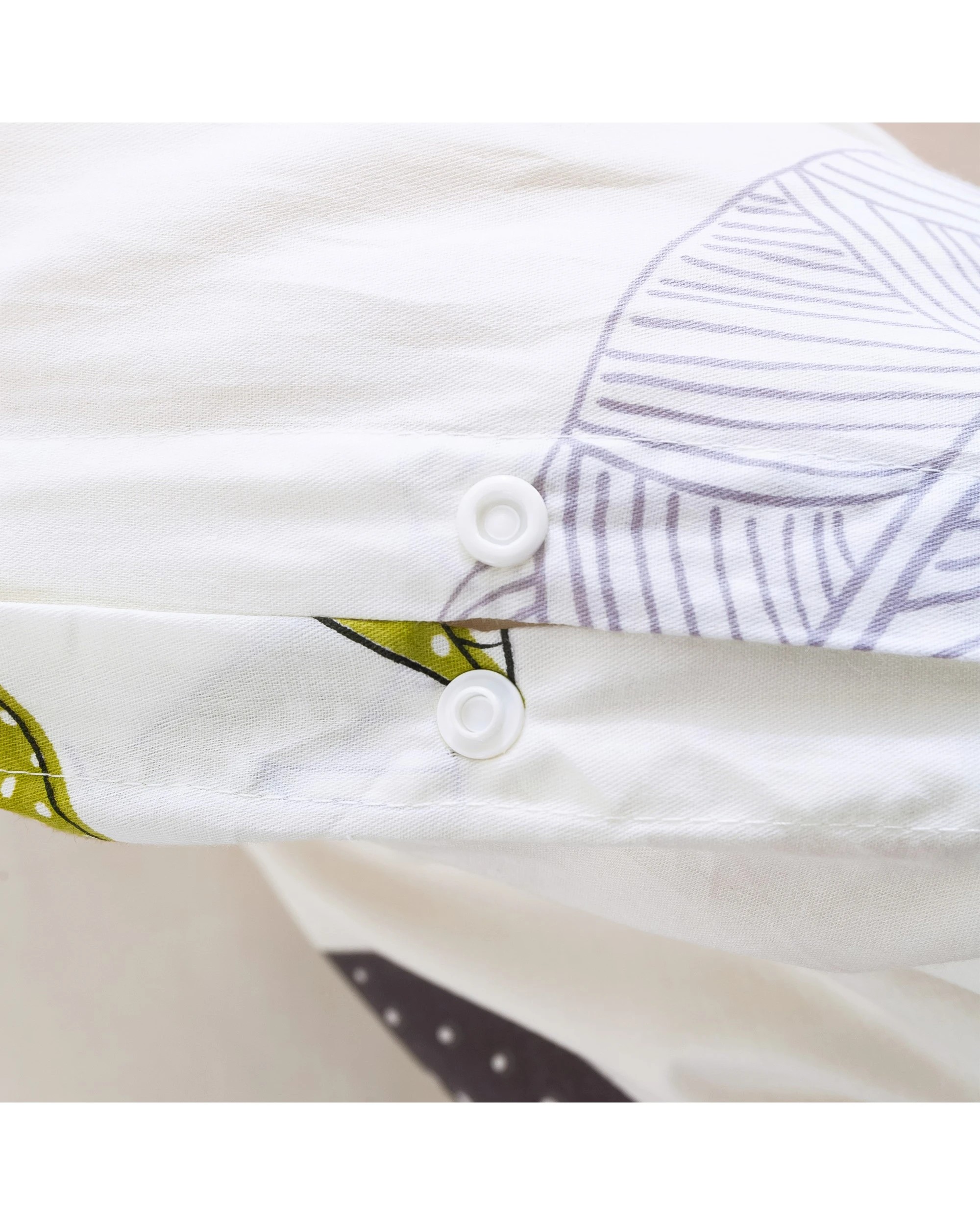 5 Dreamaker Fern 100% Cotton Quilt Cover Set - King Single Bed - Floral and Botanical, 5 of 5