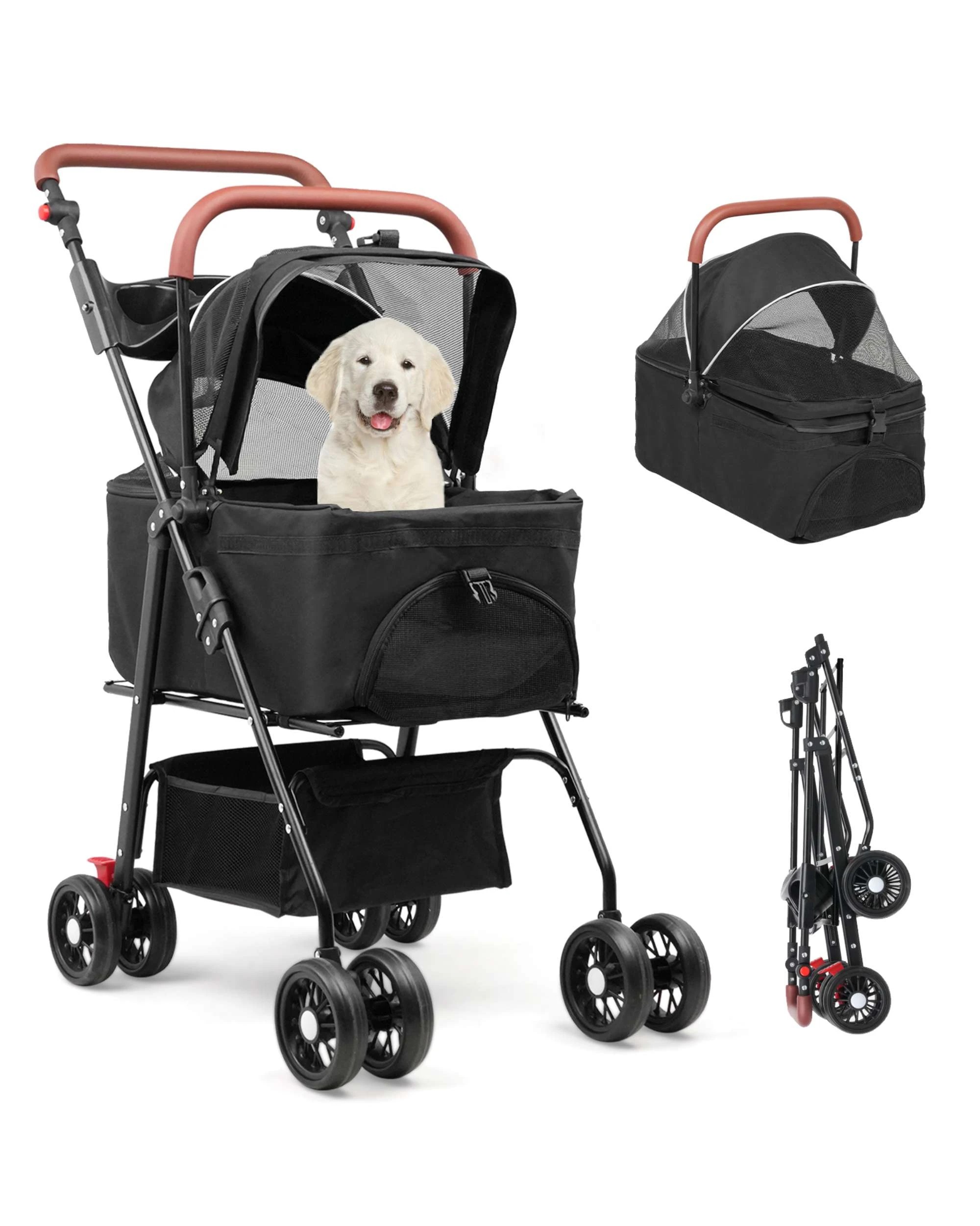 1 Advwin 3in1 Pet Stroller Dog Cat Carrier Foldable, 1 of 10