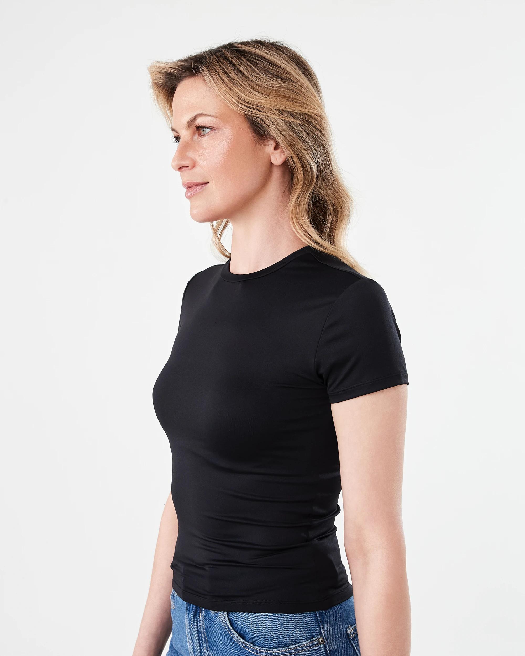 2 Short Sleeve Luxe T-shirt Black, 2 of 6