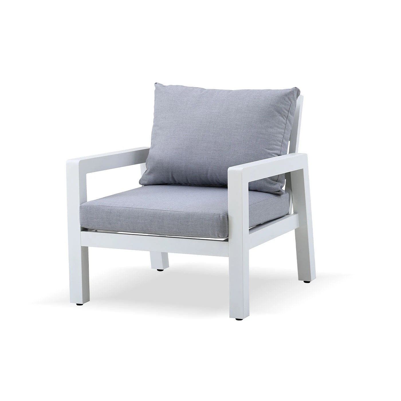 4 Moda Living Bronte Aluminium Outdoor Single Sofa with Cushion (Set of 2) - White, 4 of 6