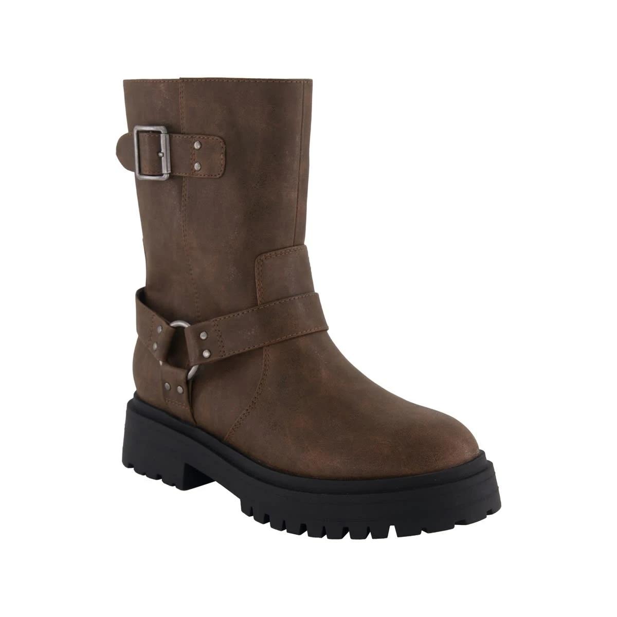 1 Biker Halter Buckle Boots Brown, 1 of 3