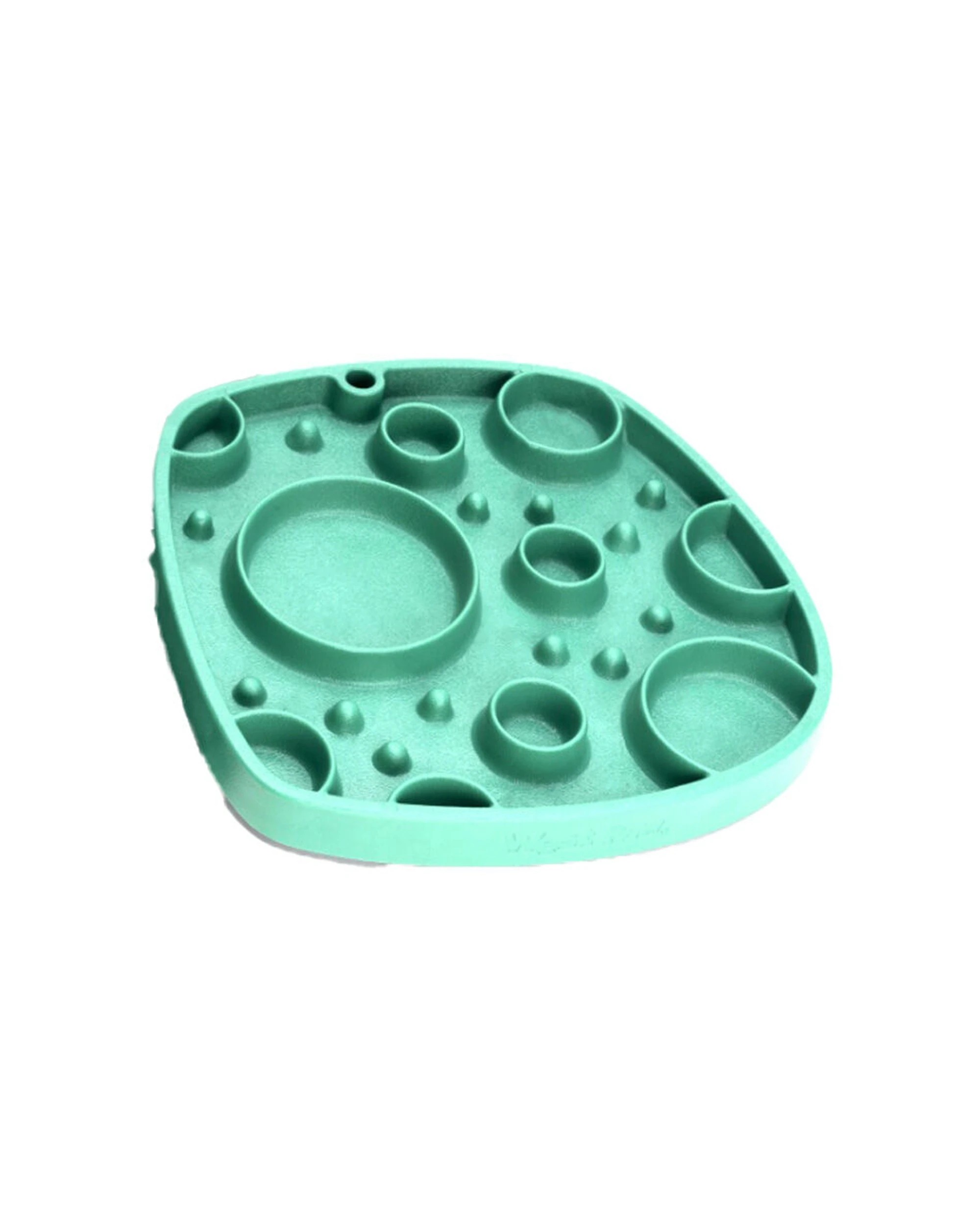 1 West Paw Bubbles Feast Dog Lick Mat Slow Feeder Plate Dishwasher Safe Non-Slip - Green, 1 of 3