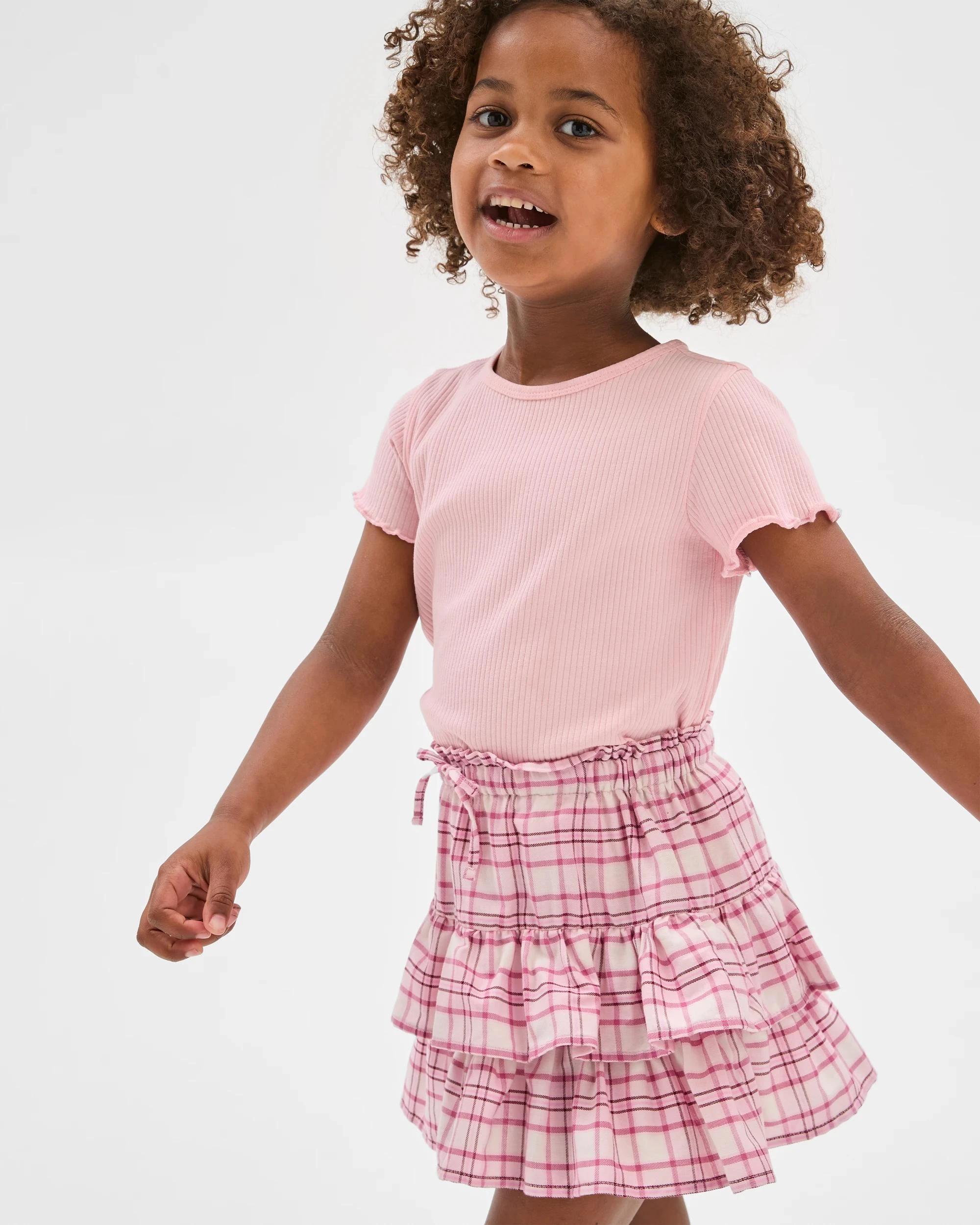 3 Target Australian Cotton Fashion Woven Check Rara Skirt PINK, 3 of 10