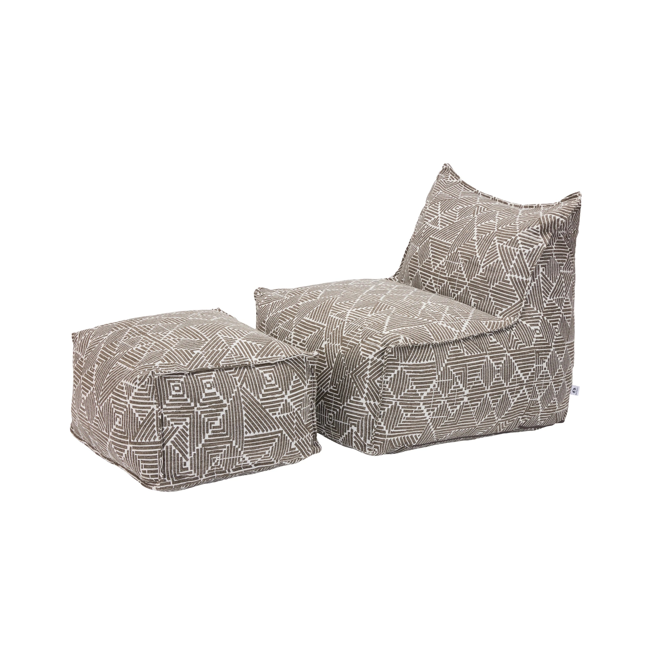 8 IHOMDEC Outdoor Waterproof Compression Sofa With Ottoman - Beige, 8 of 10