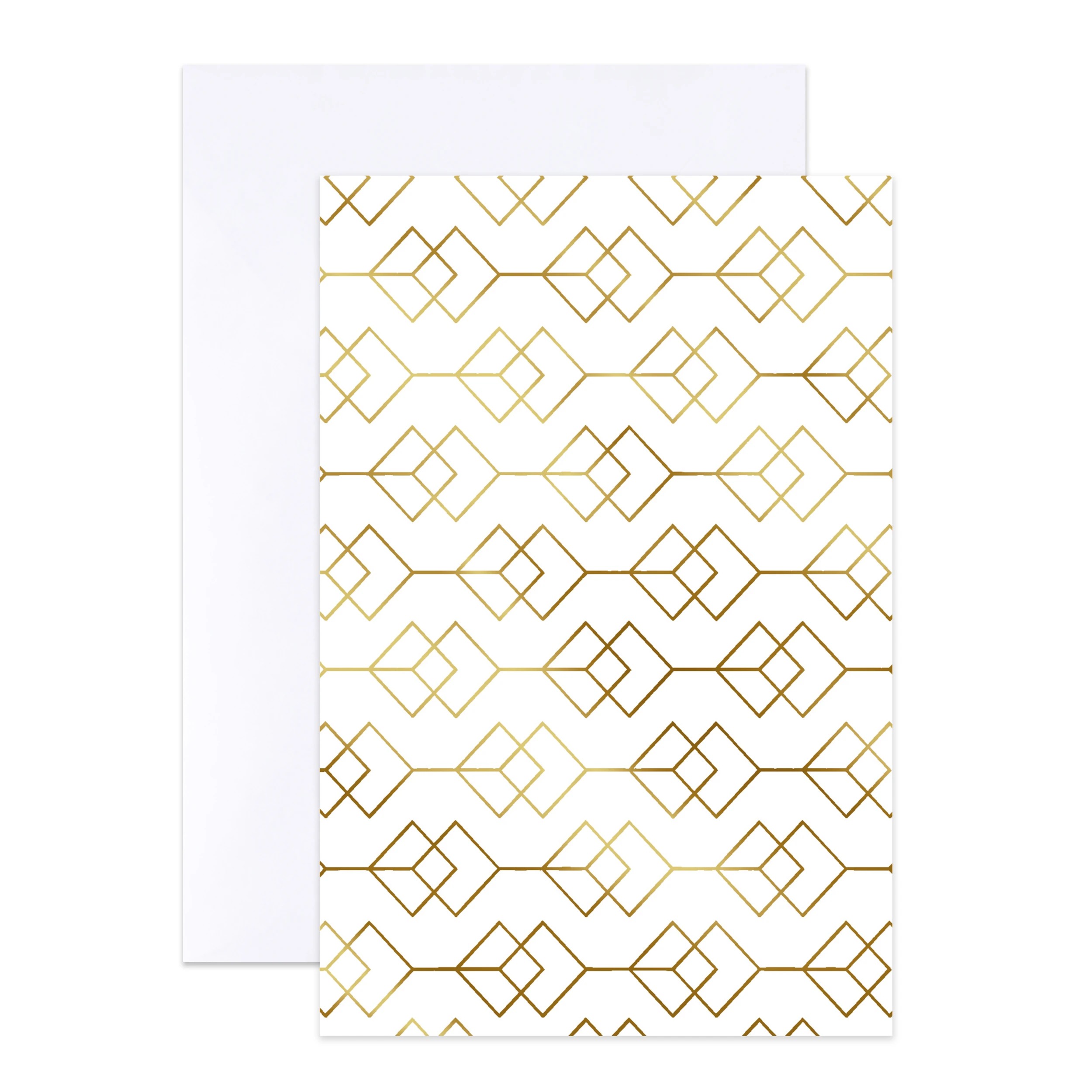 3 12 Pack Hallmark Blank Cards - Gold Pattern, 3 of 4
