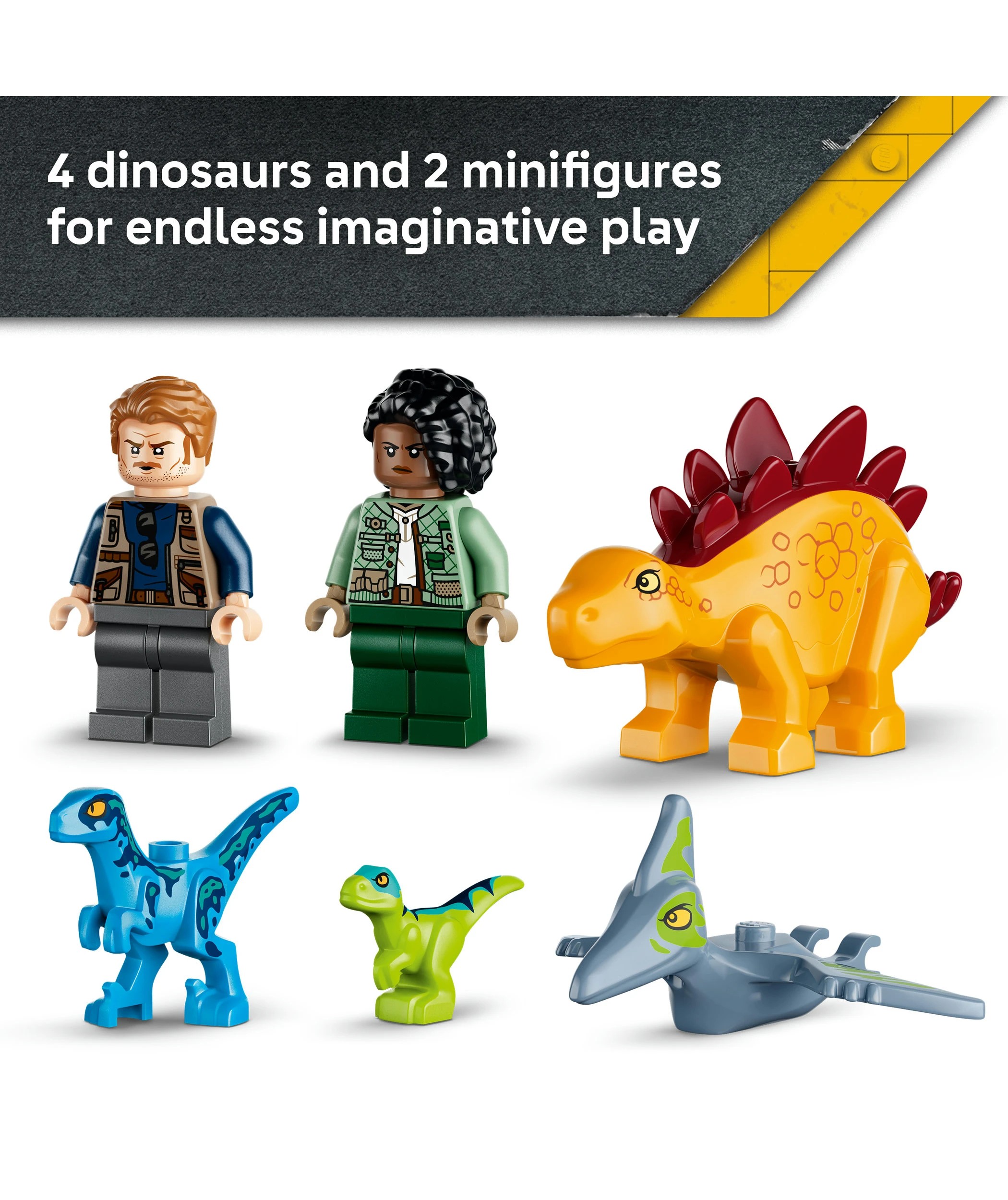 7 LEGO Jurassic World Velociraptor, Stegosaurus & Pteranodon Rescue 77981, 7 of 10