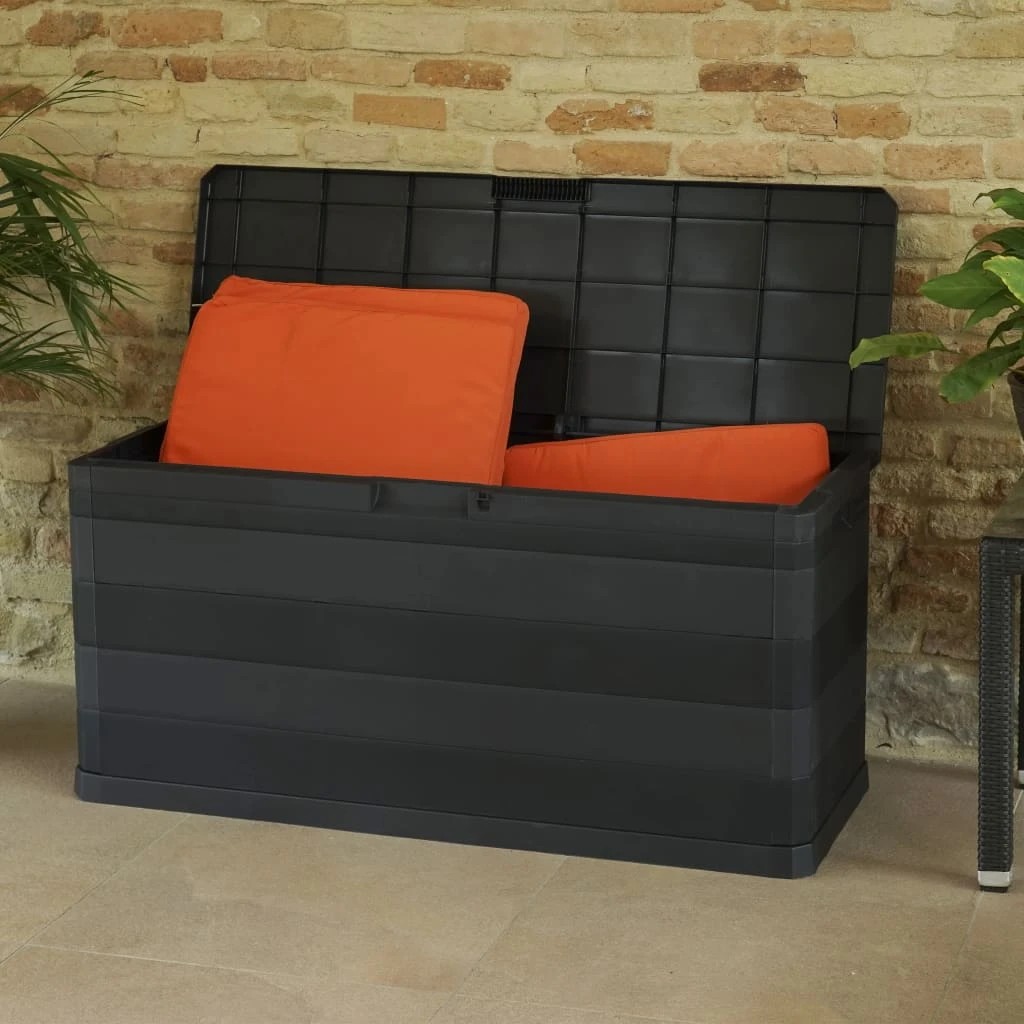 4 vidaXL Outdoor storage box Ample Storage - Black, 4 of 8