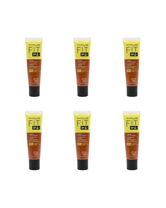 Maybelline 6PK 30ml Fit Me Tinted Moisturizer Aloe Lightweight Breathable 360 - Brown